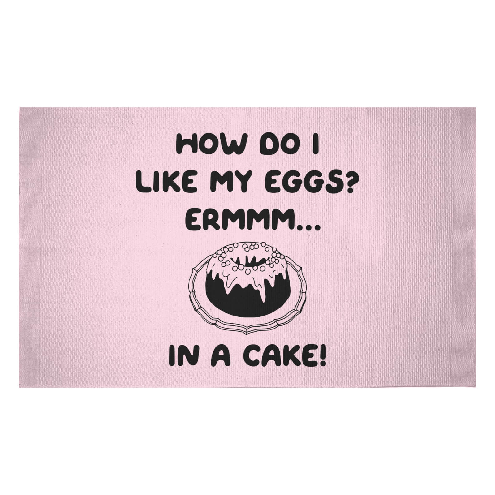 How Do I Like My Eggs? Woven Rug - Small