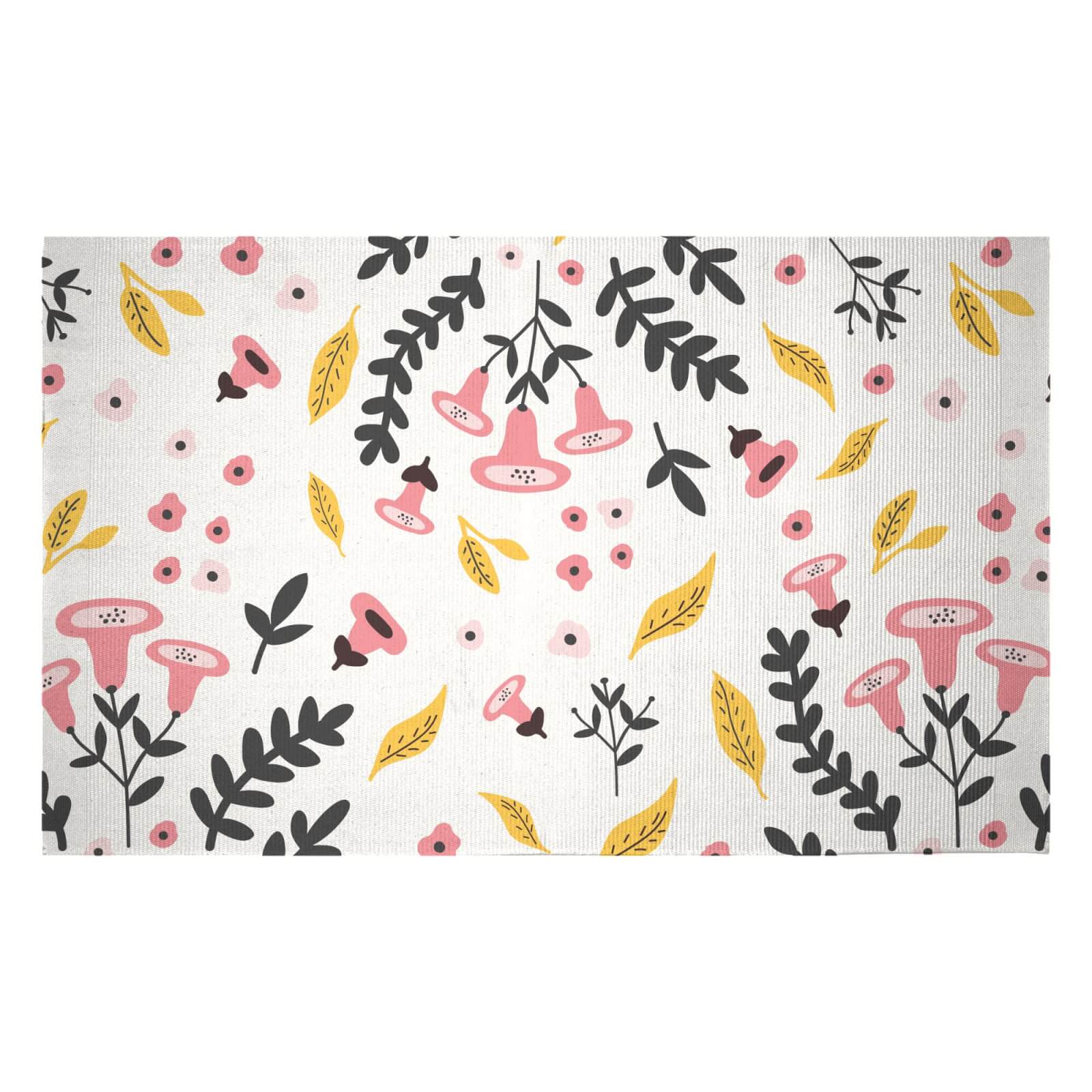 Bells And Leaves Woven Rug - Small