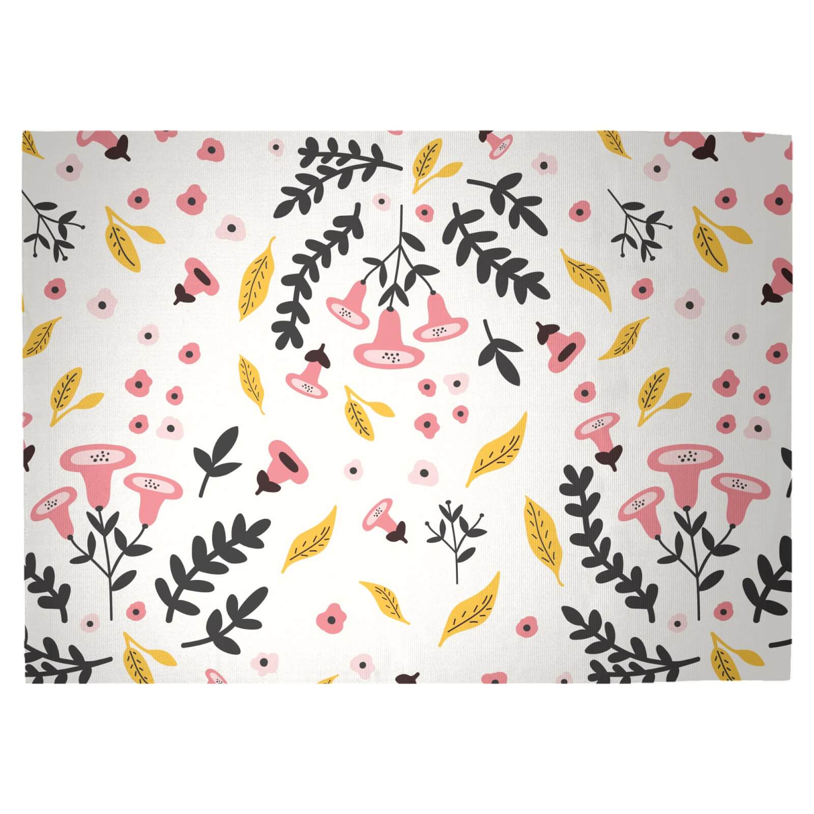 Bells And Leaves Woven Rug - Large