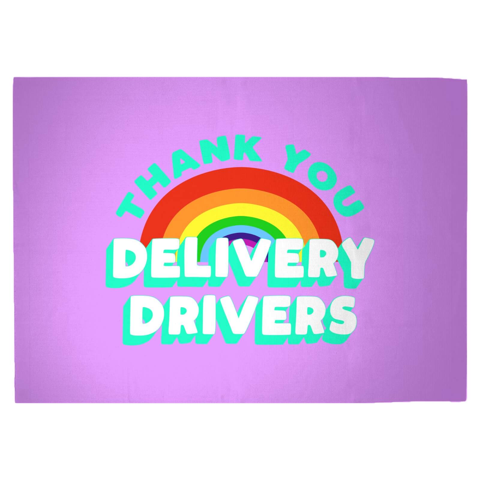 Thank You Delivery Drivers Woven Rug - Large