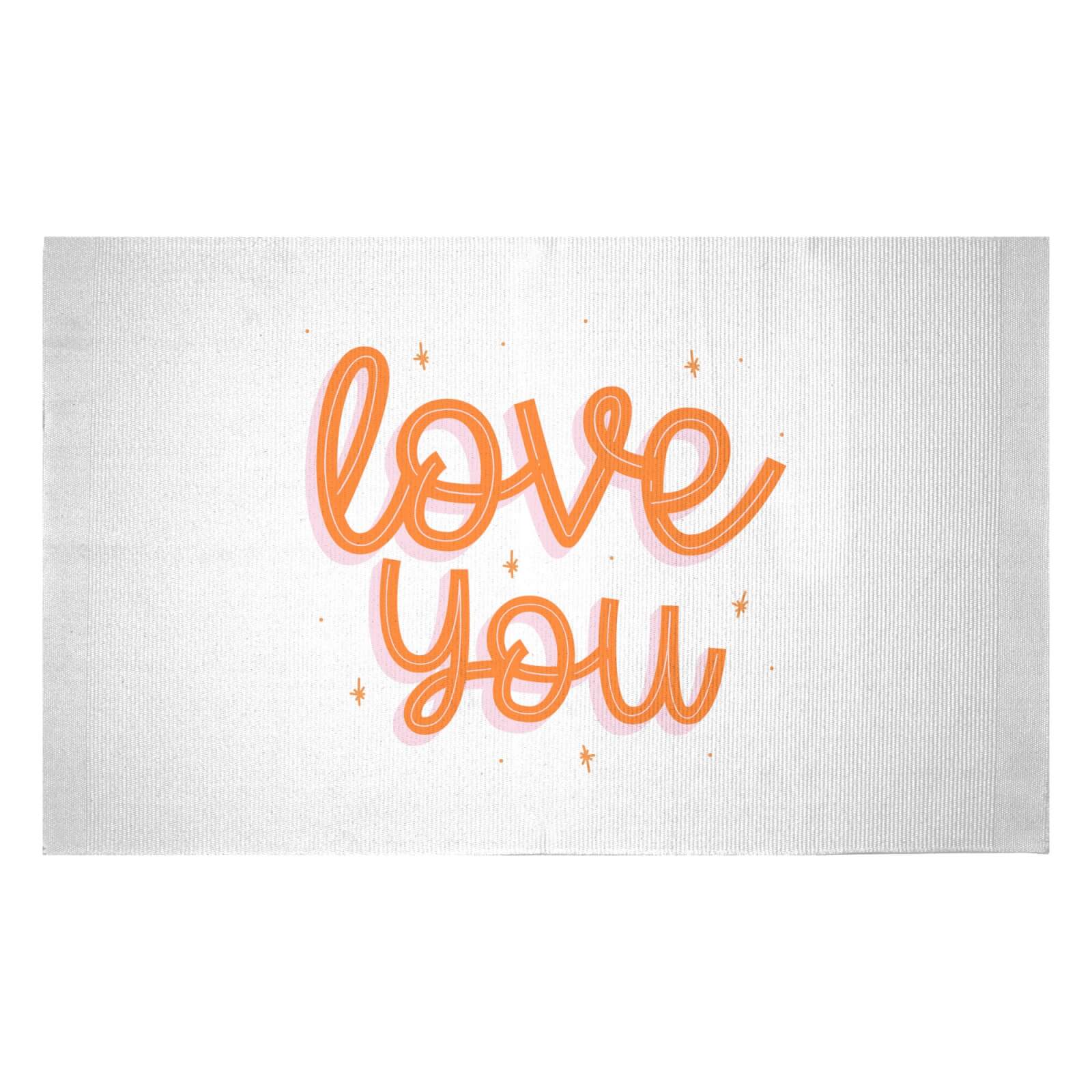 Love You Woven Rug - Small