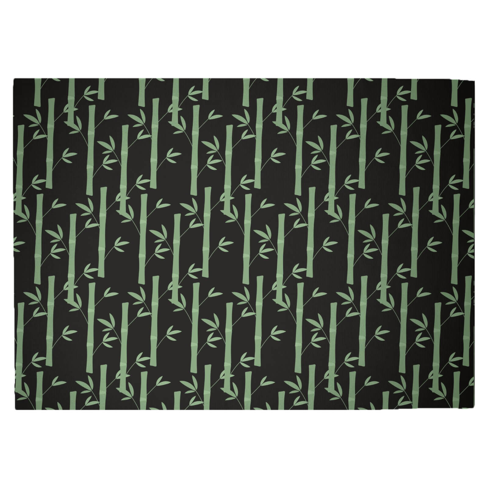 Bamboo Forest At Night Woven Rug - Large