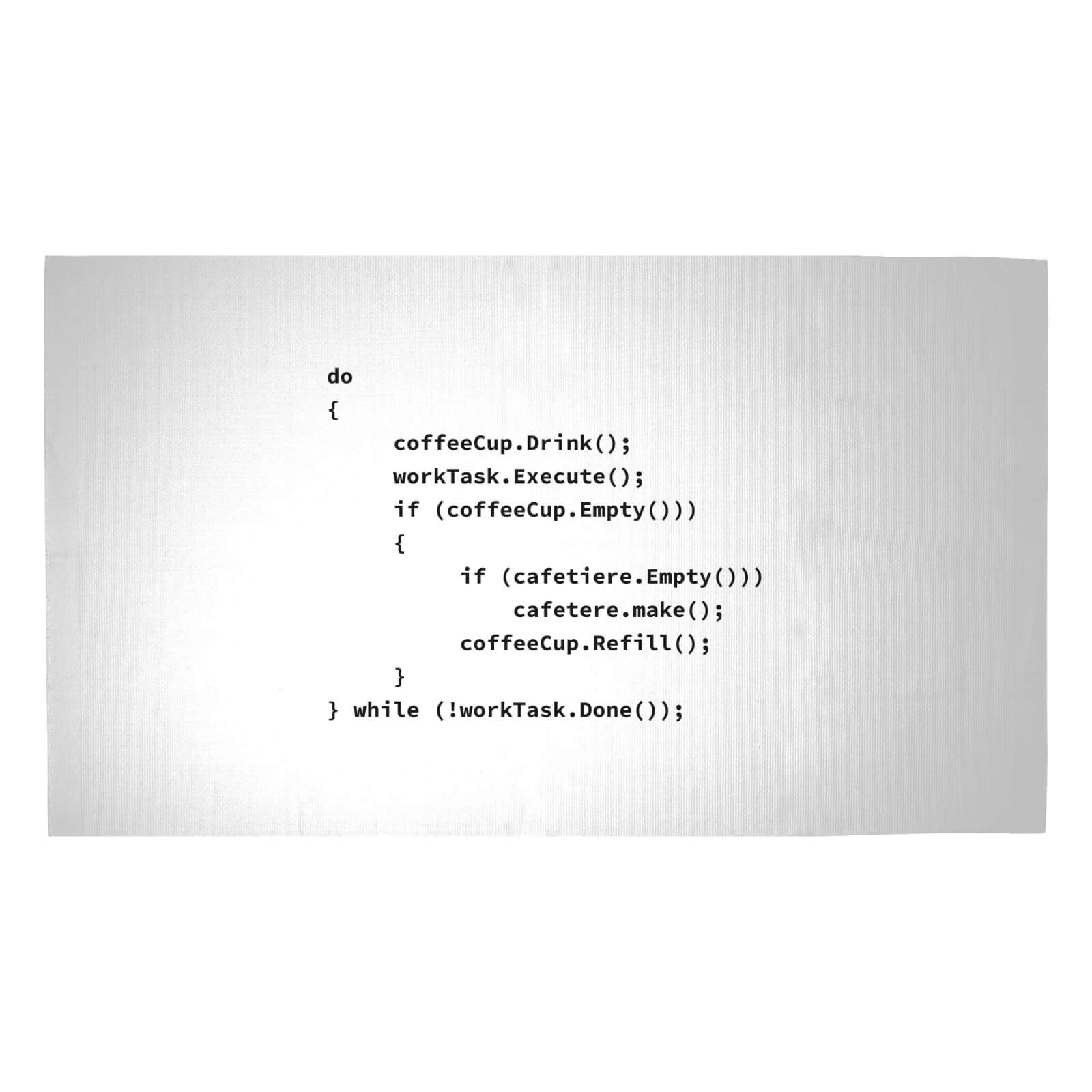 Coffee Code Woven Rug - Medium
