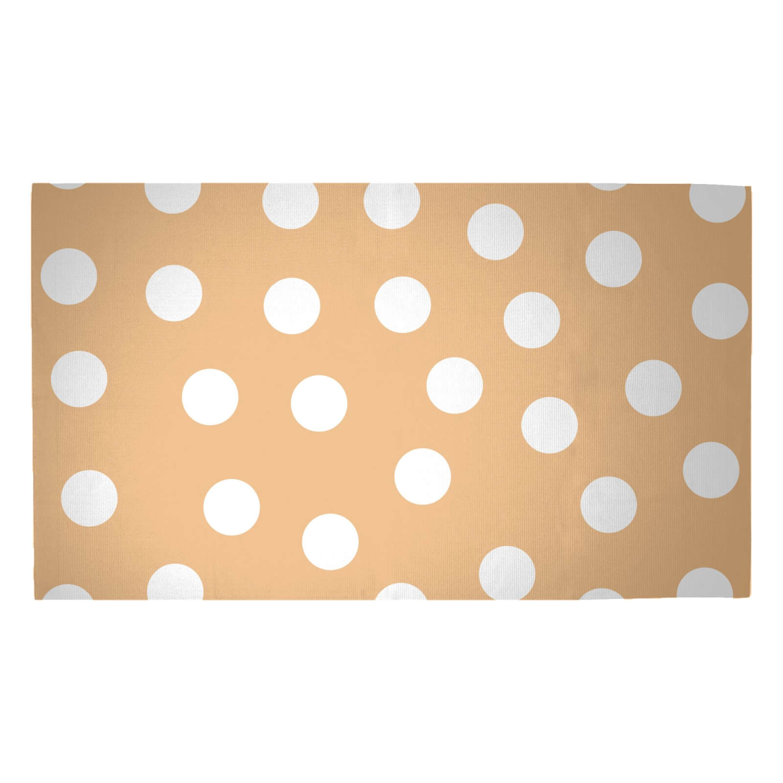 Beige Polka Dots Woven Rug - Medium