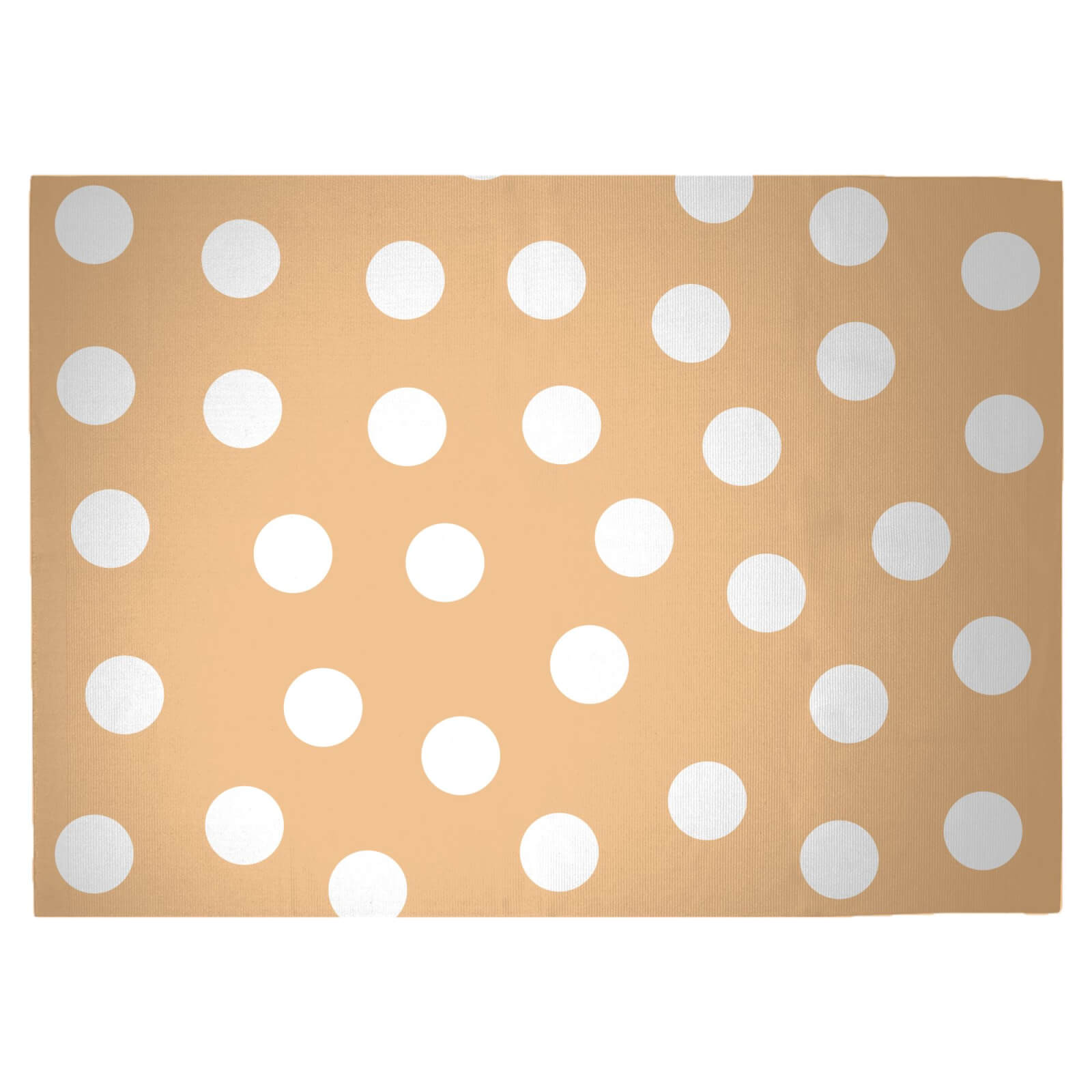Beige Polka Dots Woven Rug - Large