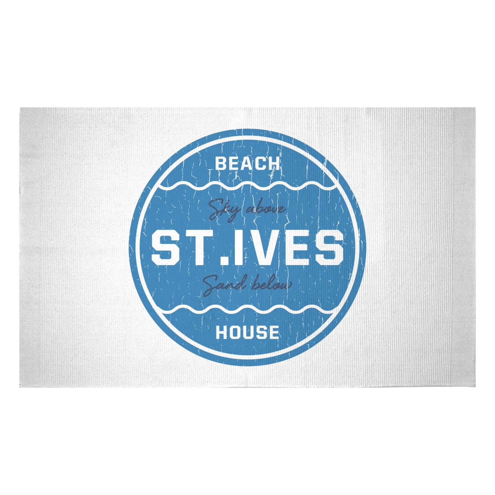 St.Ive's Beach Badge Woven Rug - Small
