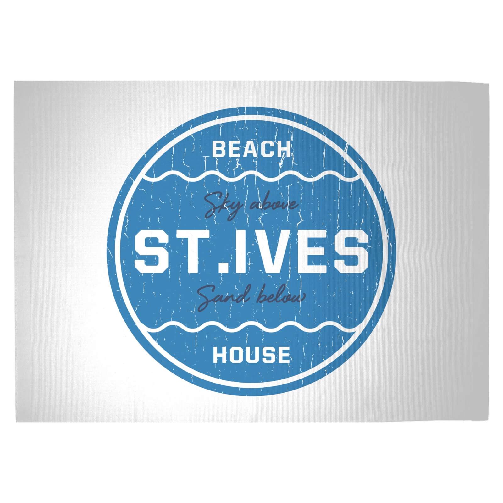 St.Ive's Beach Badge Woven Rug - Large