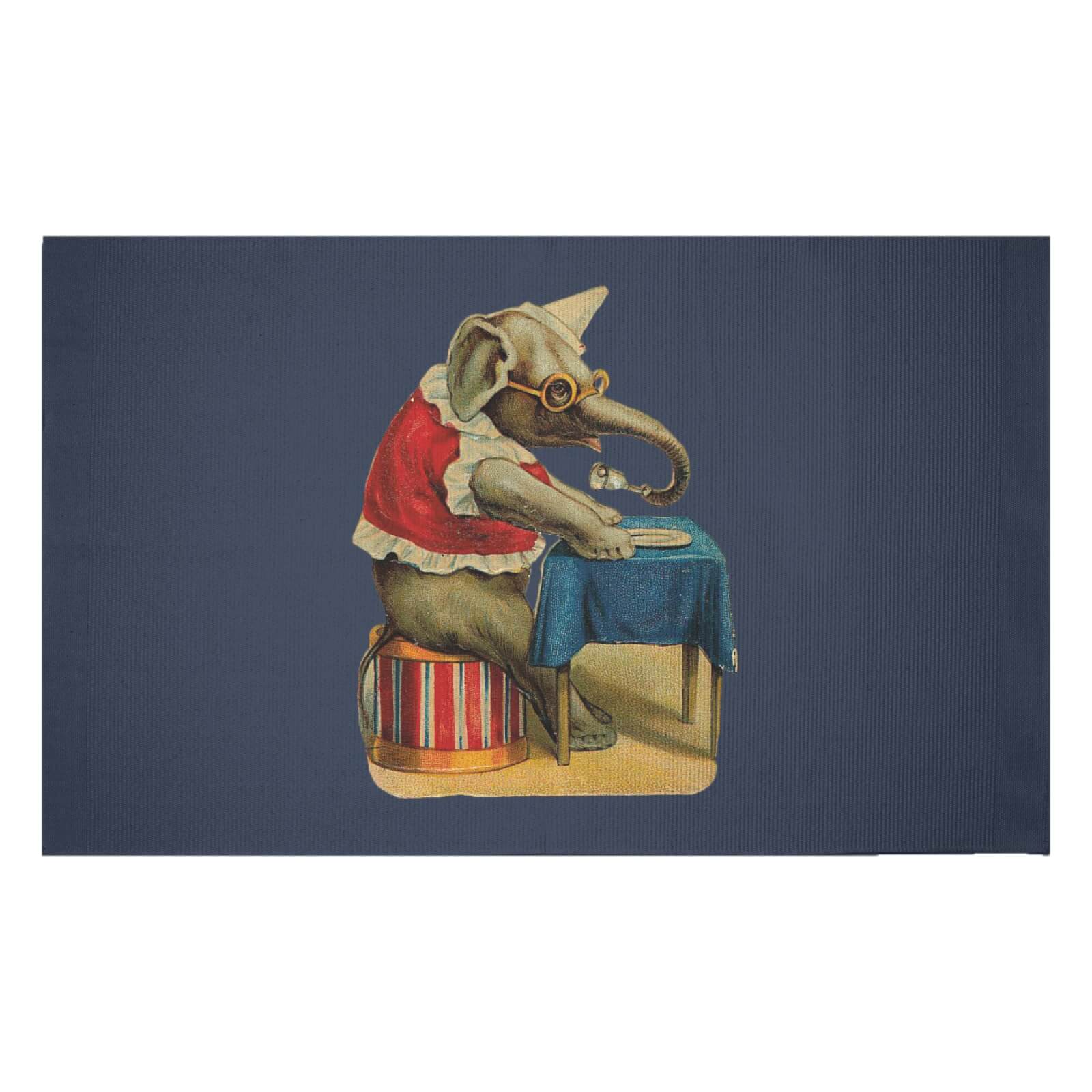 Clown Elephant Woven Rug - Small
