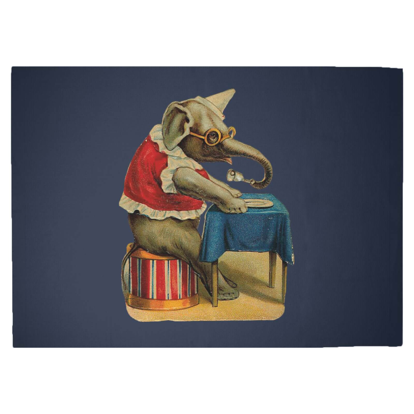 Clown Elephant Woven Rug - Large