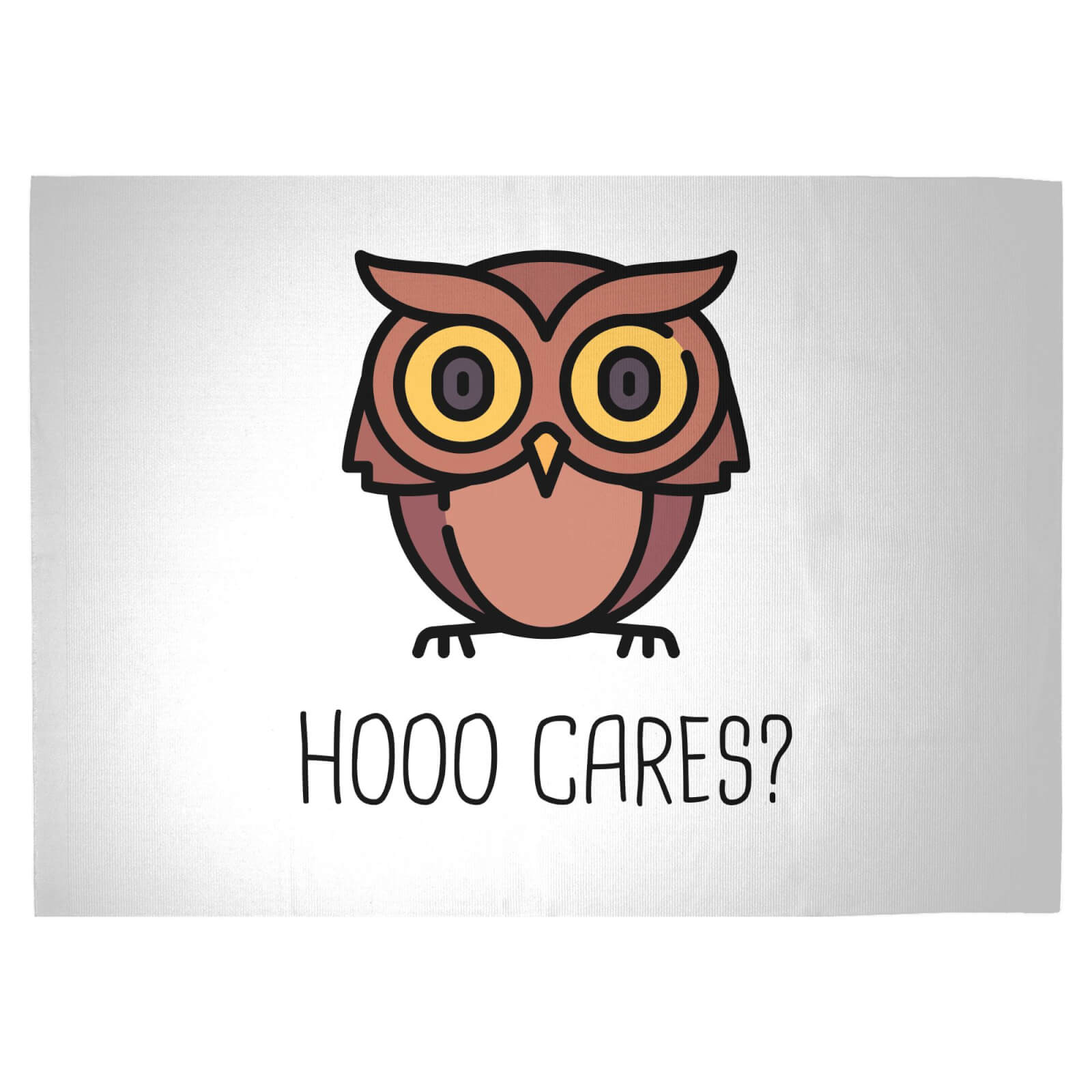 Hoo Cares? Woven Rug - Large