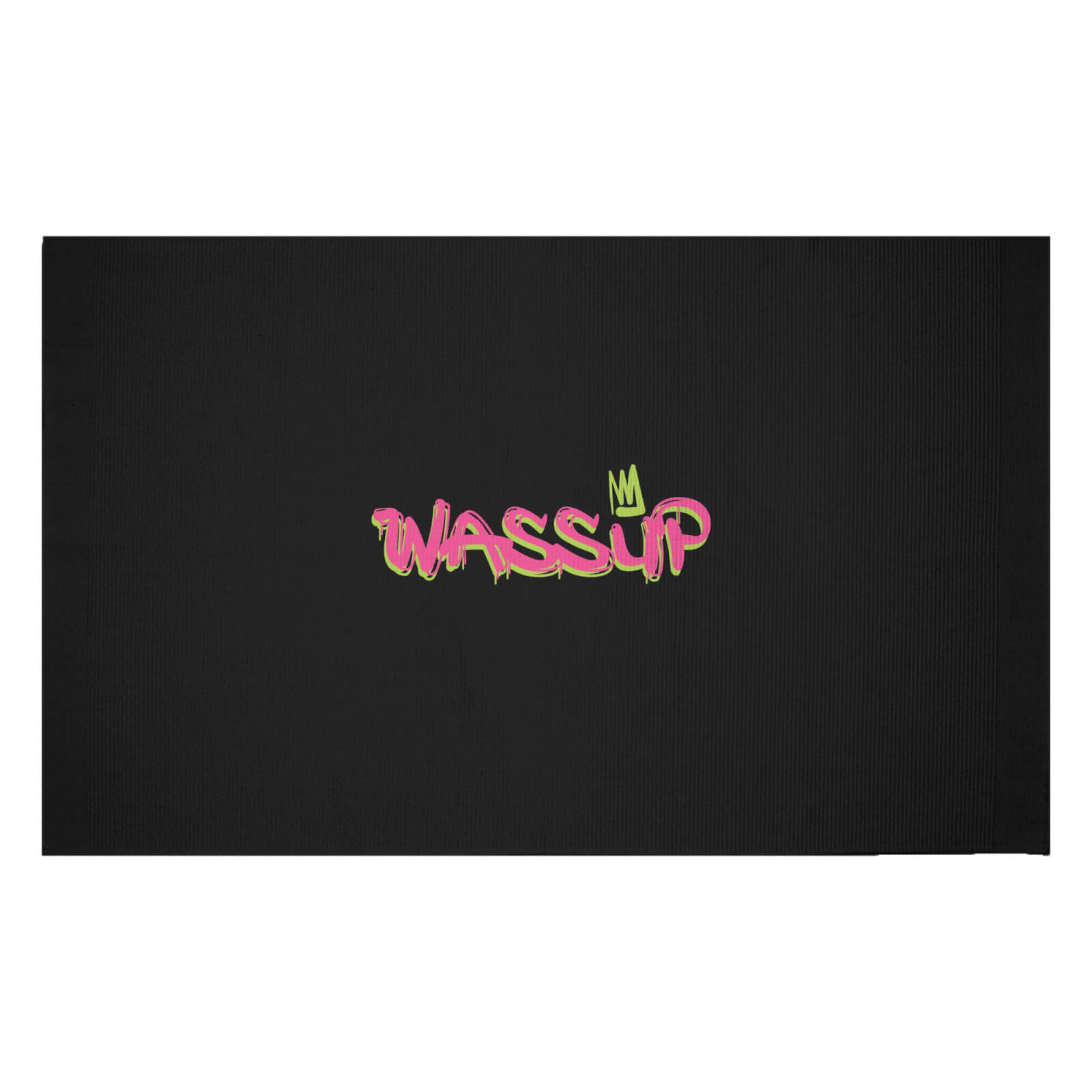 'Wassup' Graphic Woven Rug - Small