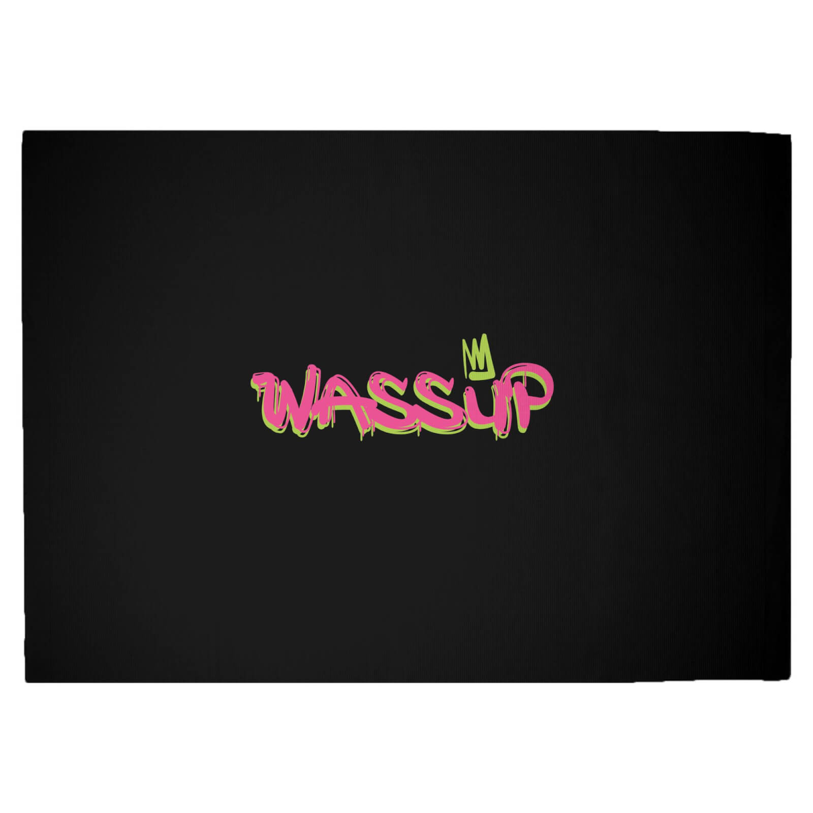 'Wassup' Graphic Woven Rug - Large