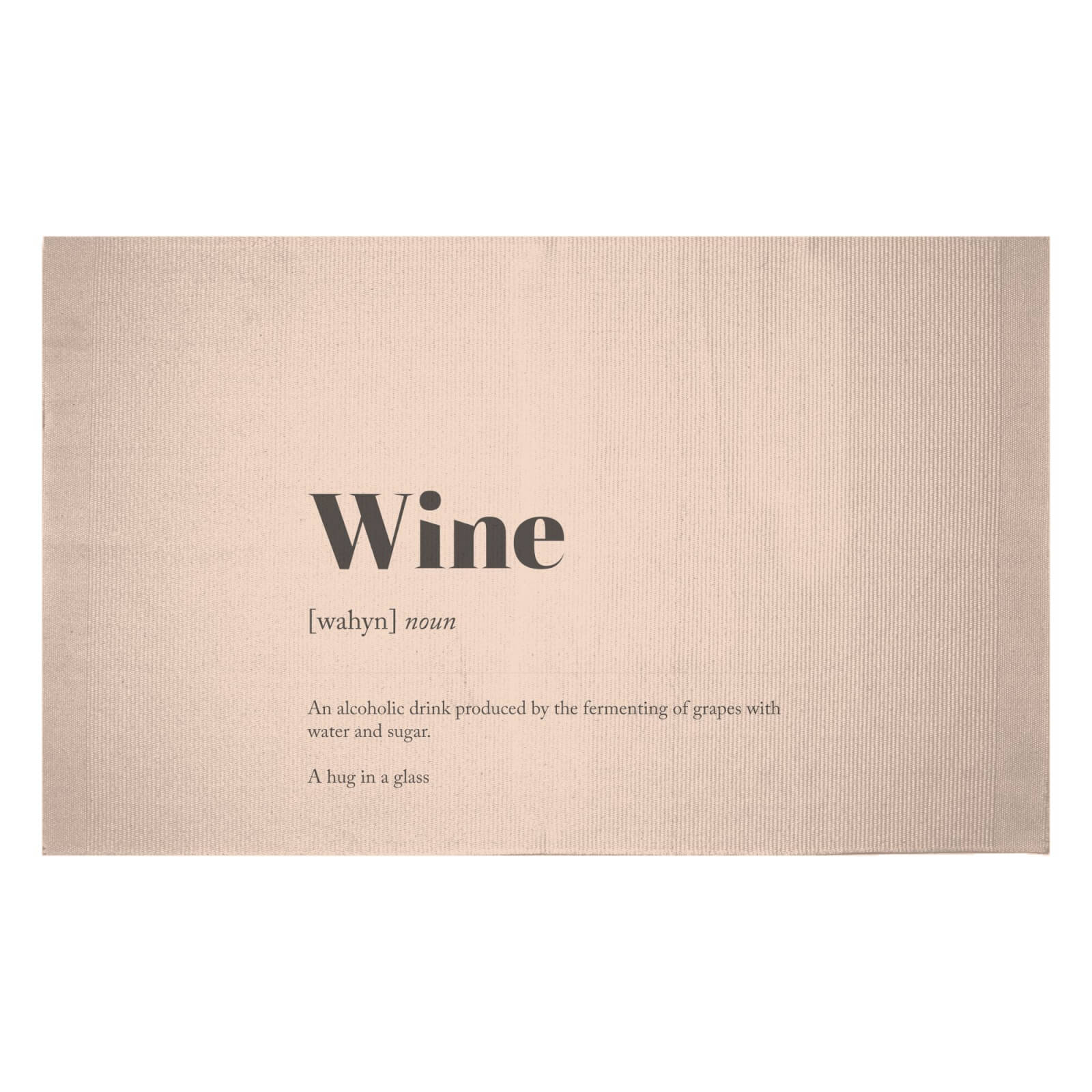 Wine Definition Woven Rug - Small