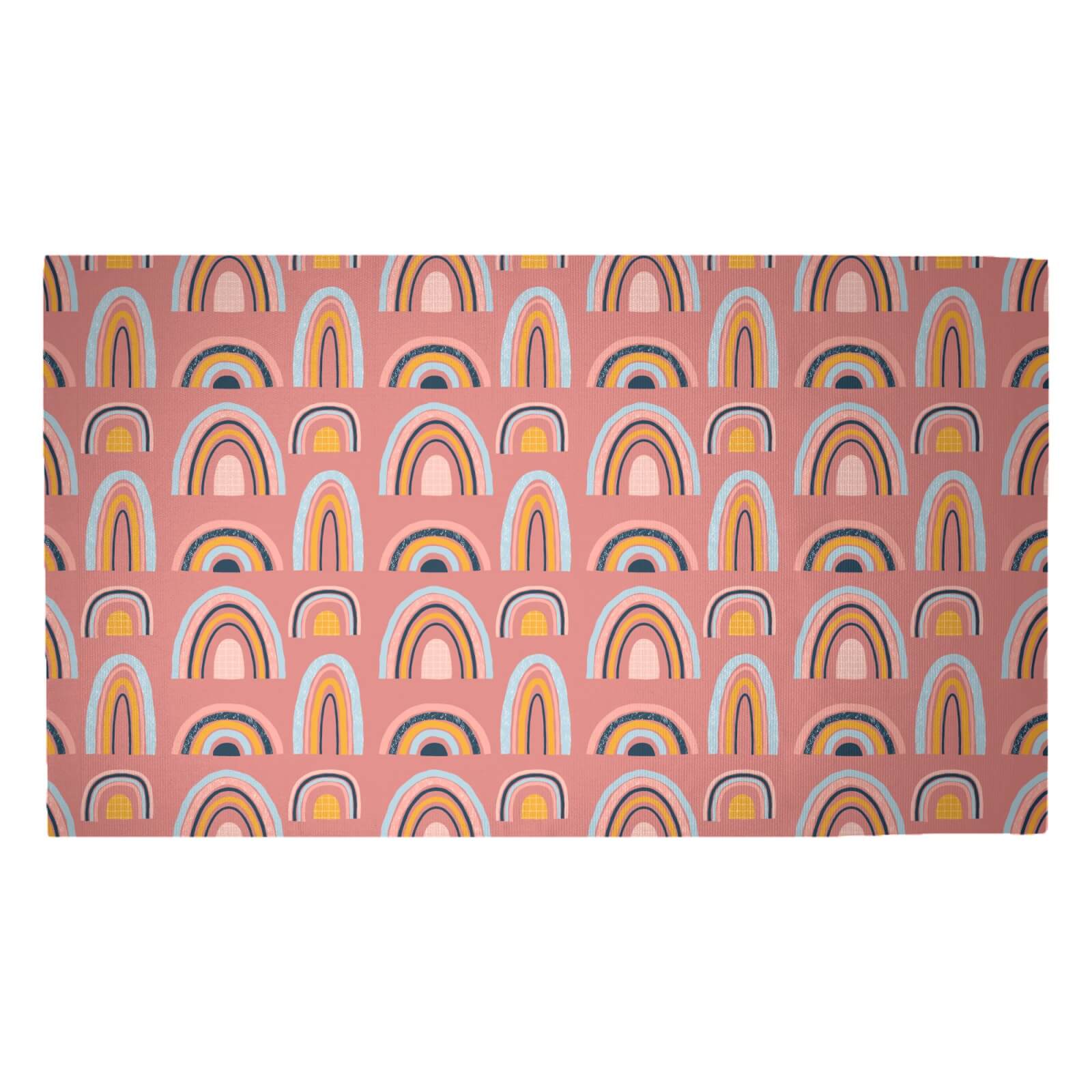 Rainbow Pink Woven Rug - Medium