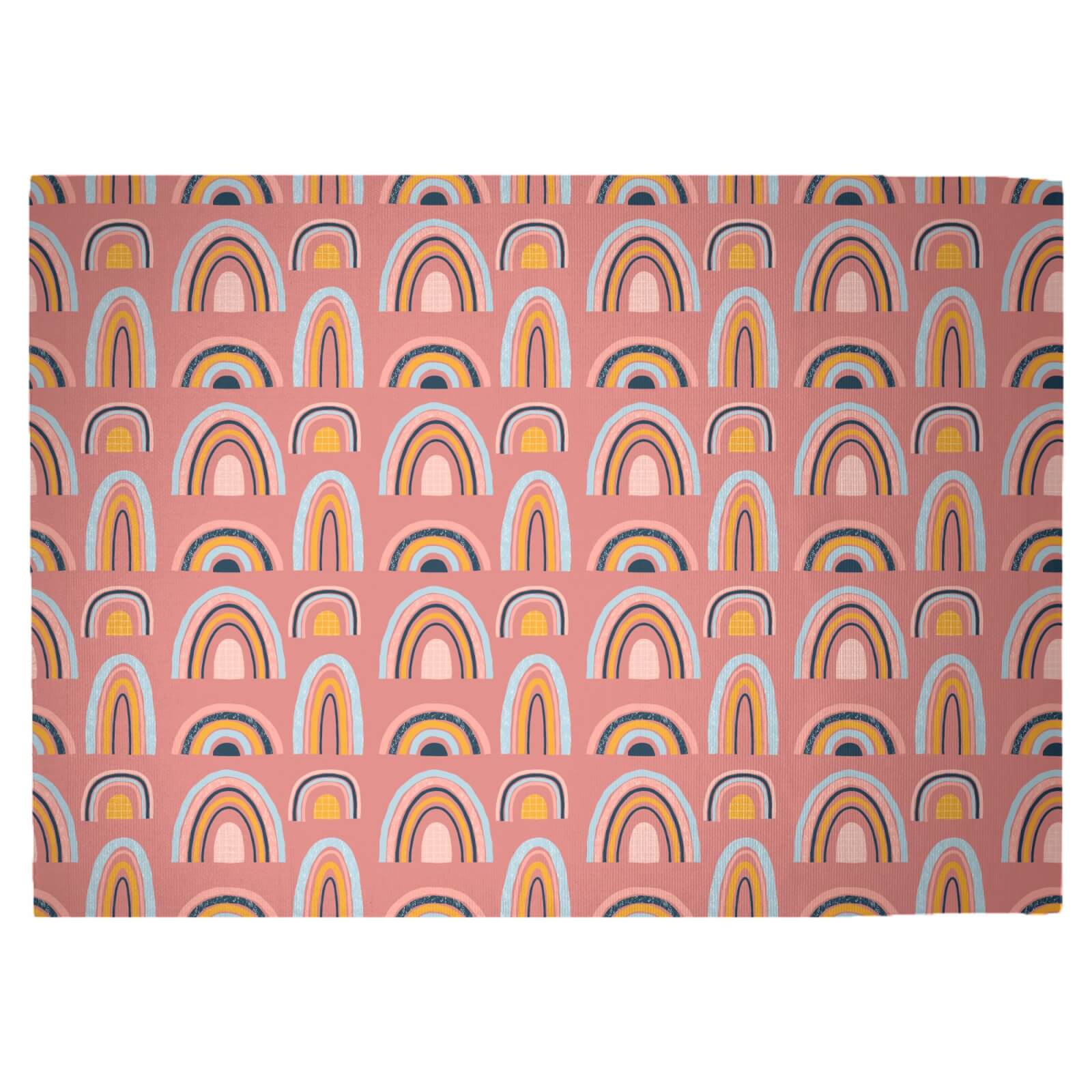 Rainbow Pink Woven Rug - Large
