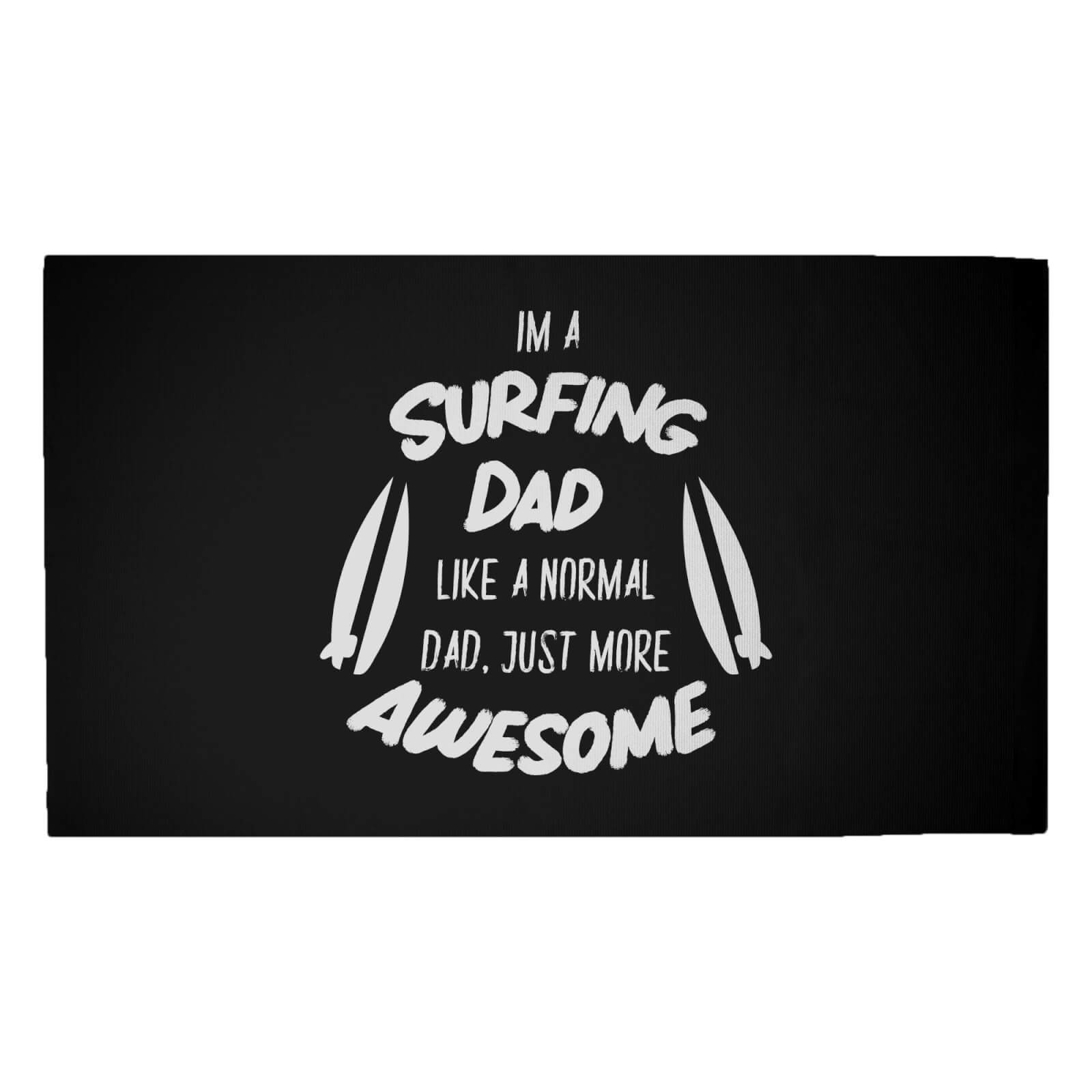 Surfing Dad Woven Rug - Medium