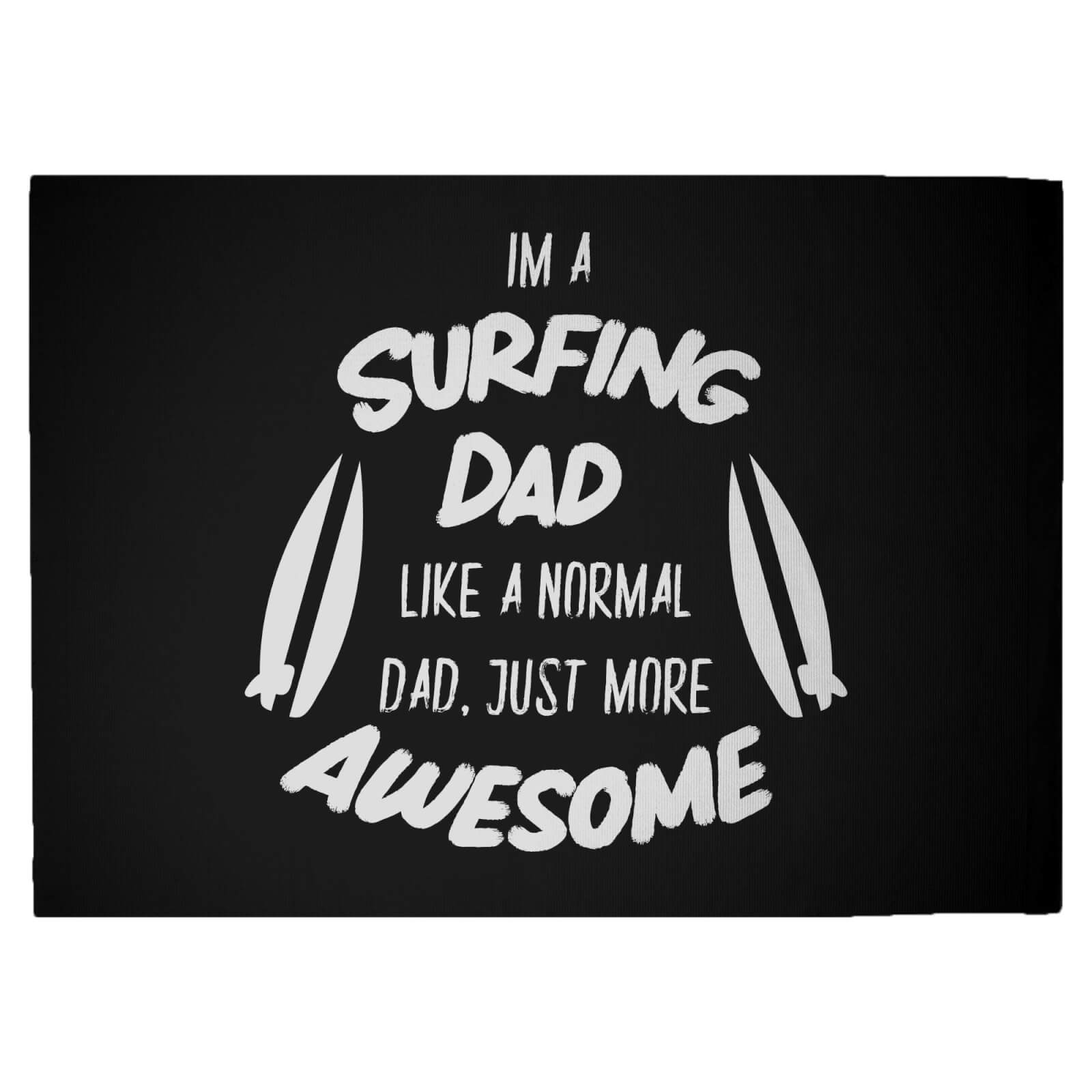 Surfing Dad Woven Rug - Large