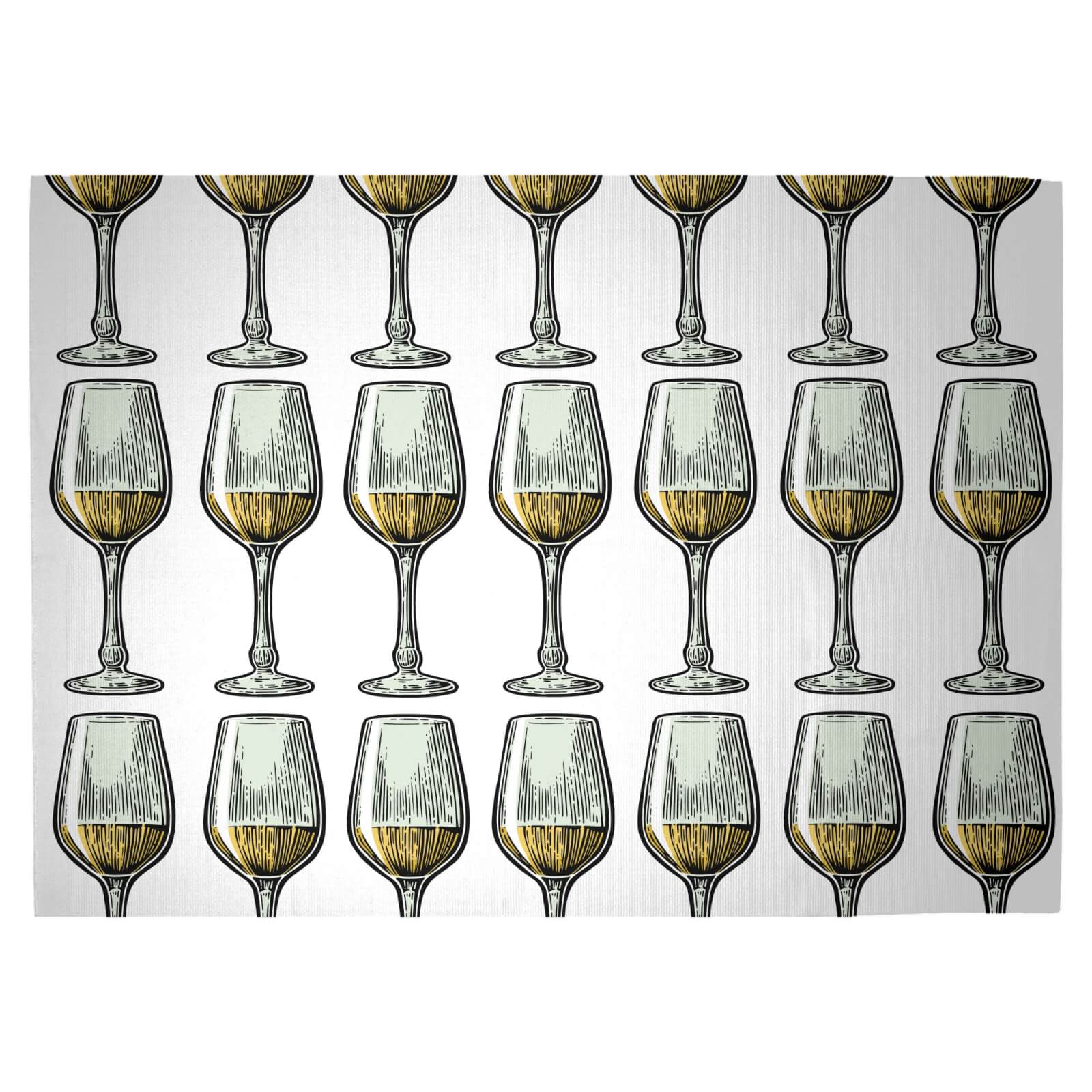 White Wine Woven Rug - Large