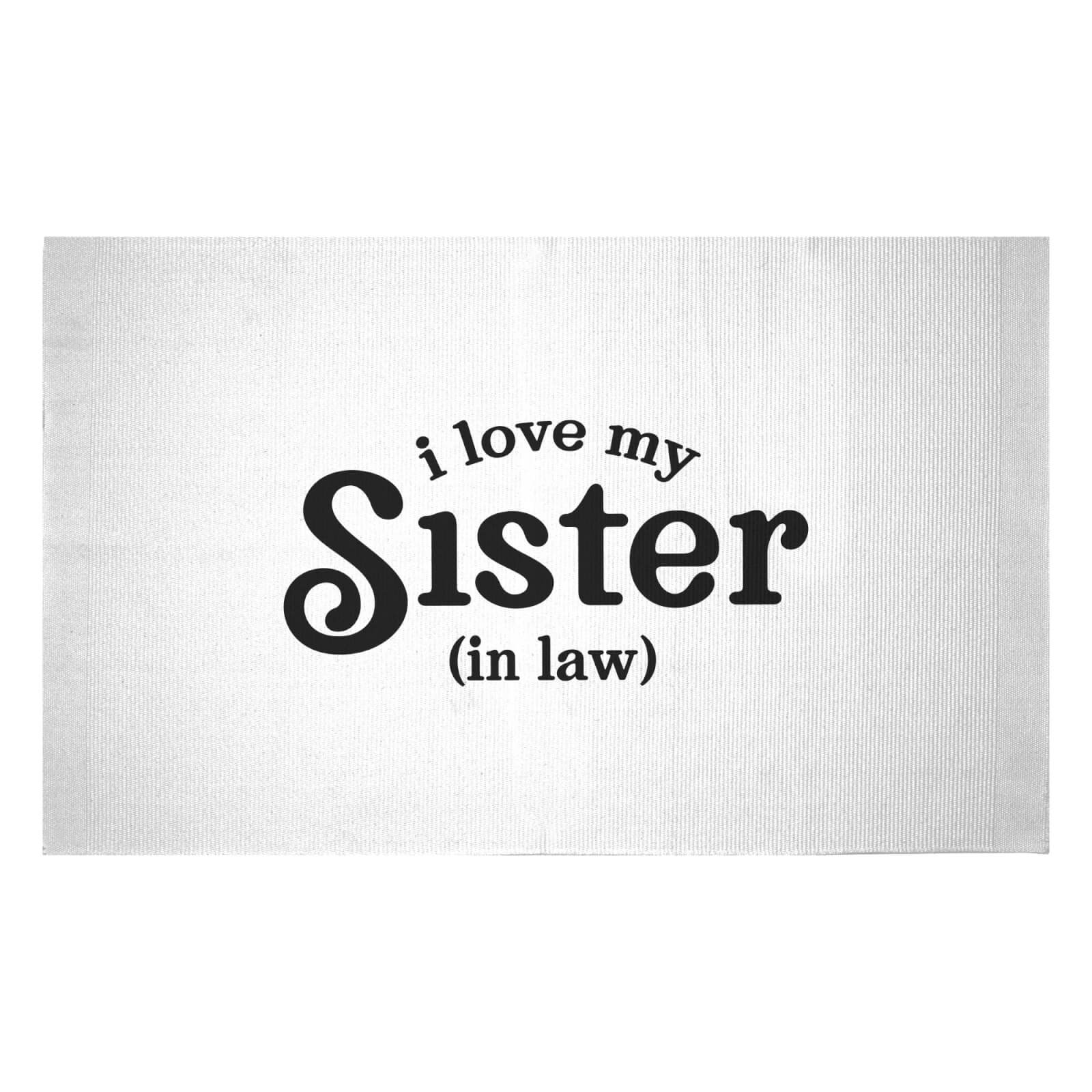 I Love My Sister-In-Law Woven Rug - Small