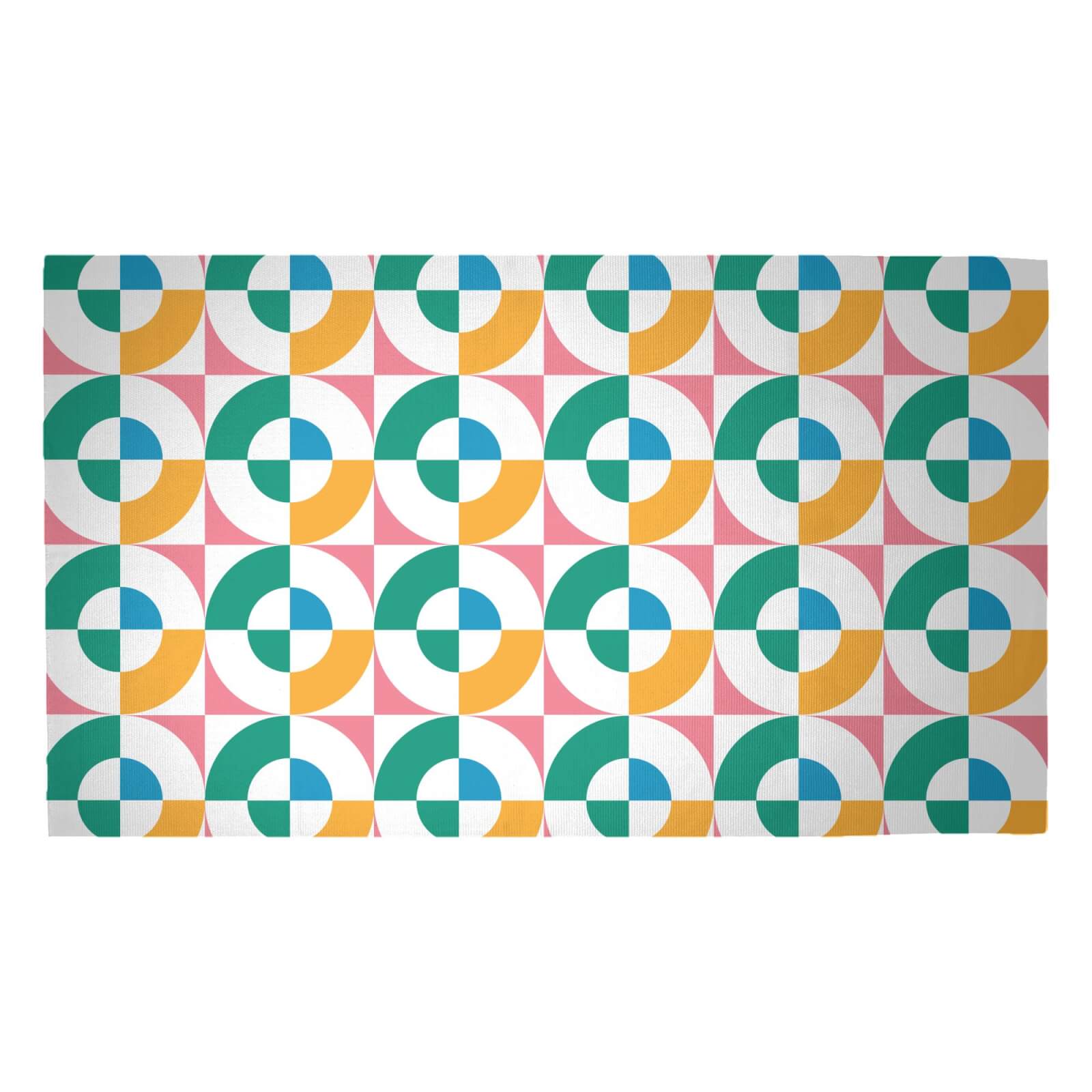 Colourful Circles Woven Rug - Medium