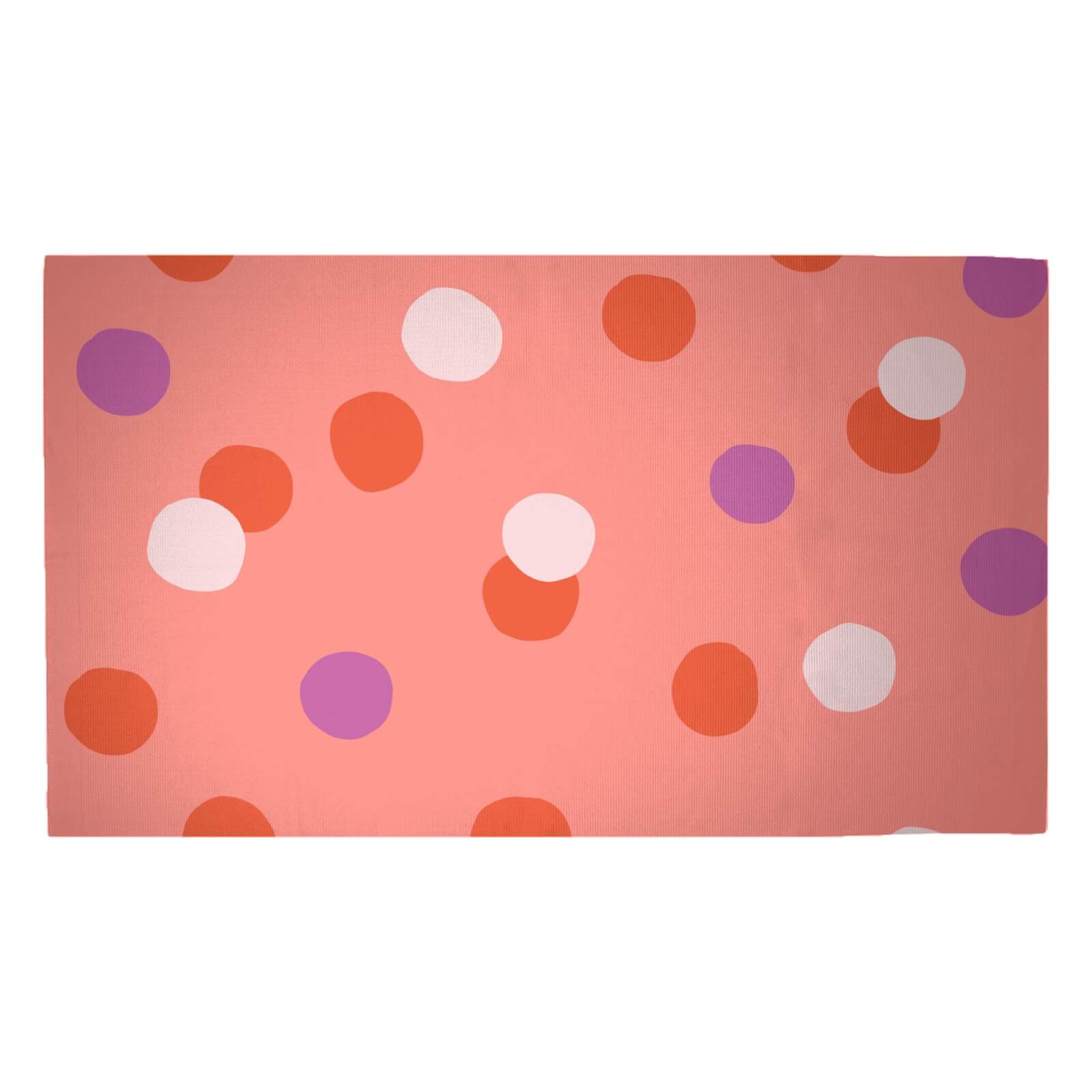 Mixed Colours Dots Woven Rug - Medium