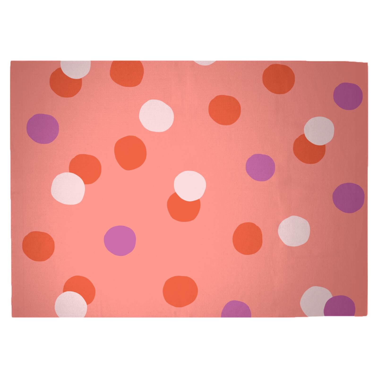 Mixed Colours Dots Woven Rug - Large