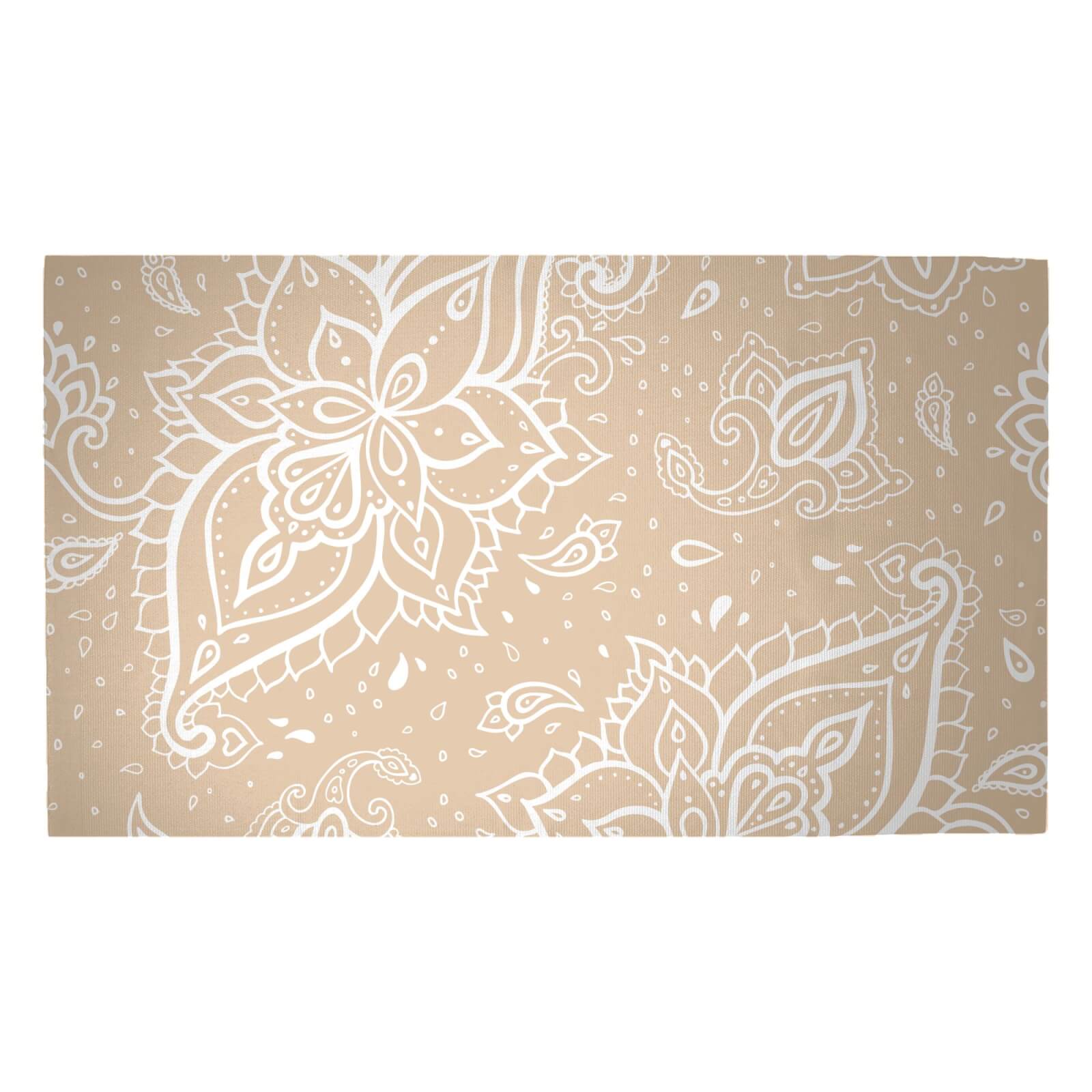 Light Biege Paisley Woven Rug - Medium