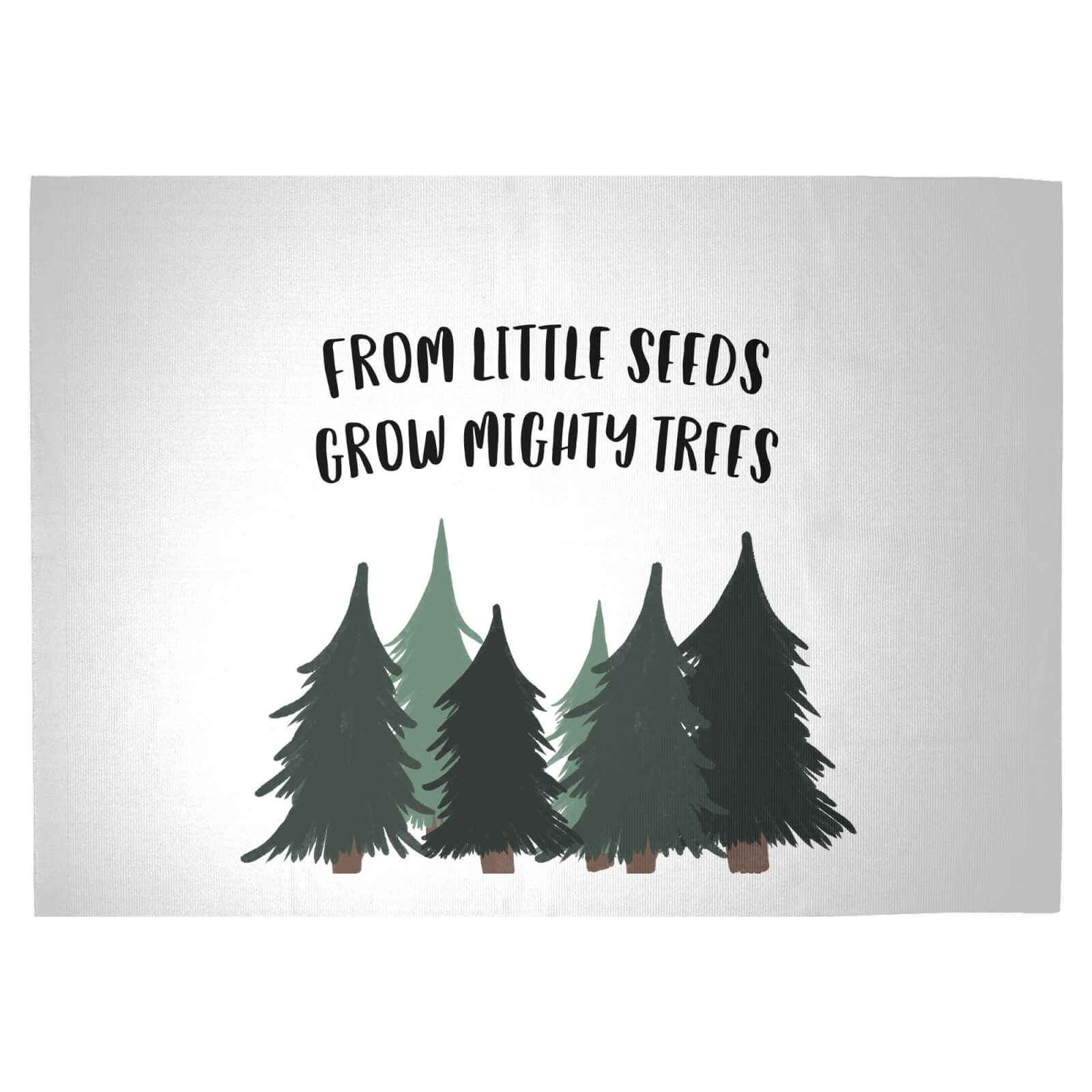 From Little Seeds Grow Mighty Trees Woven Rug - Large