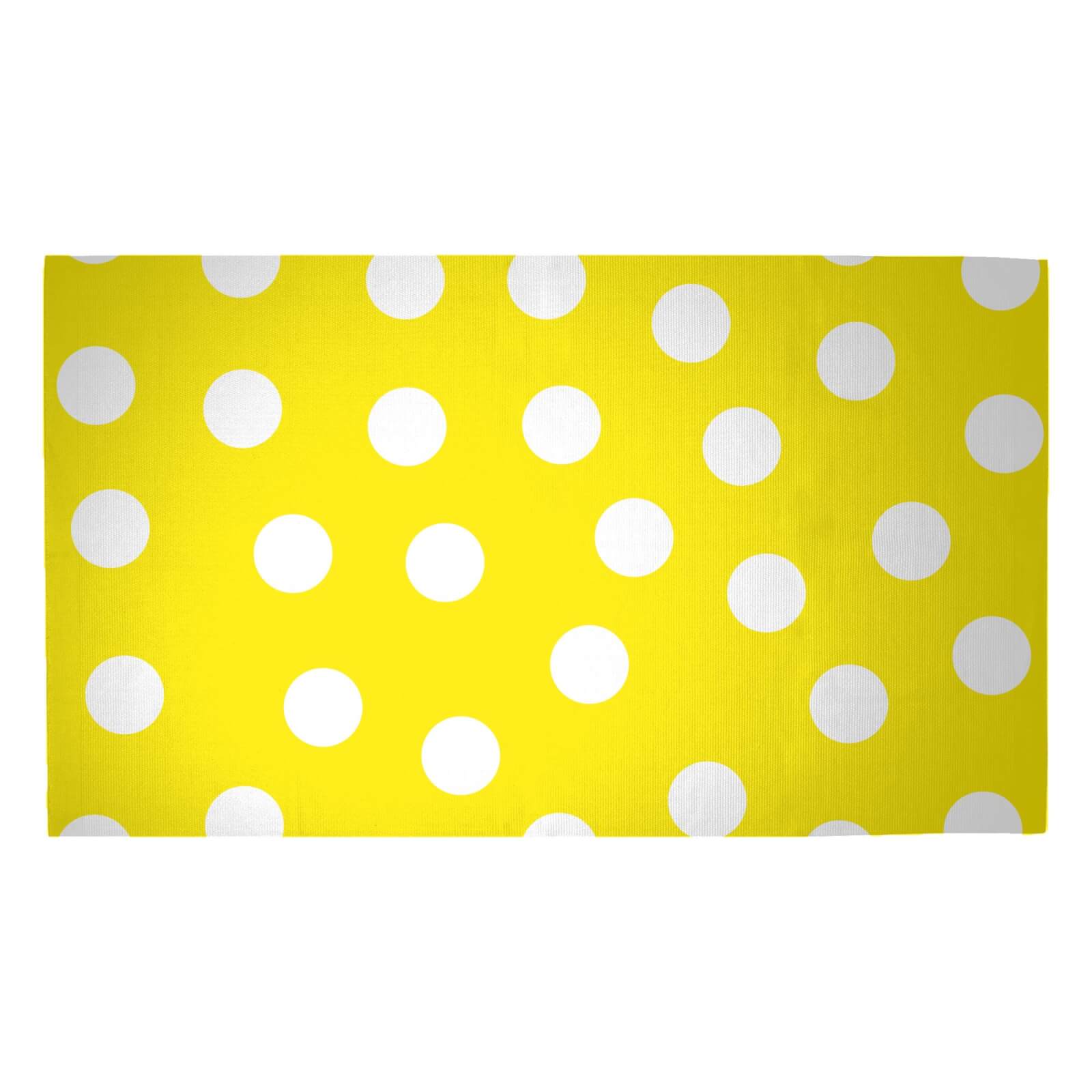 Yellow Polka Dots Woven Rug - Medium