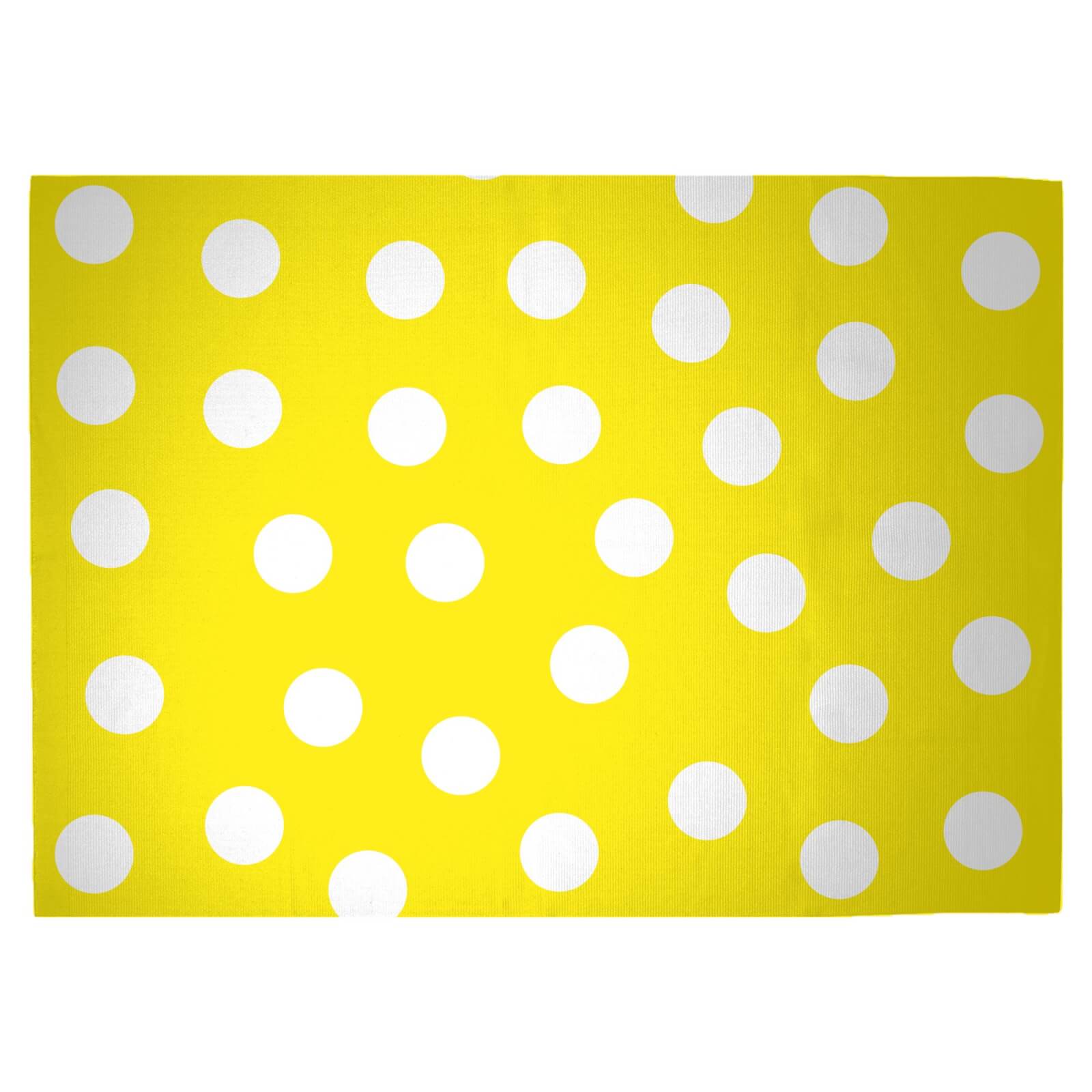 Yellow Polka Dots Woven Rug - Large