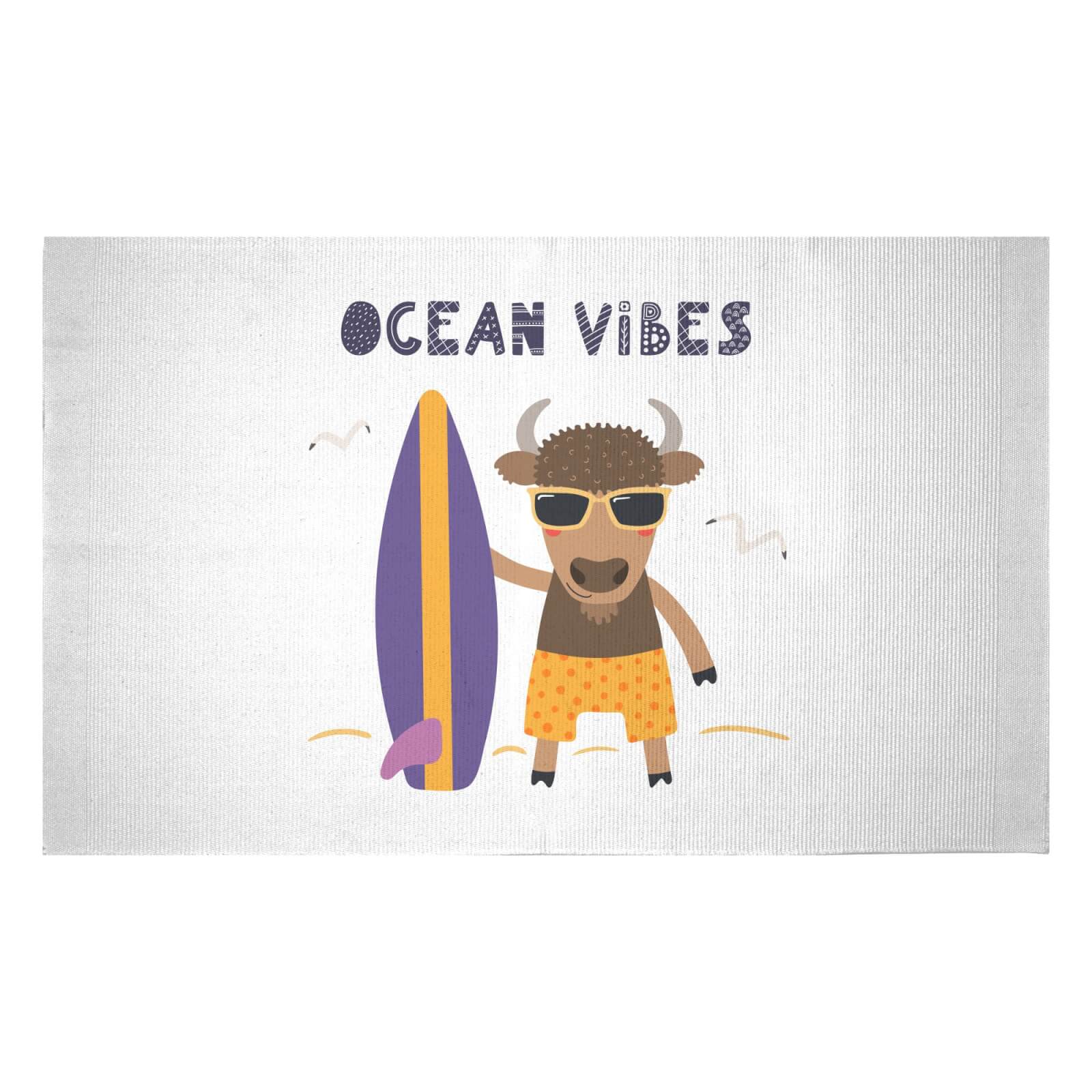 Ocean Vibes Woven Rug - Small