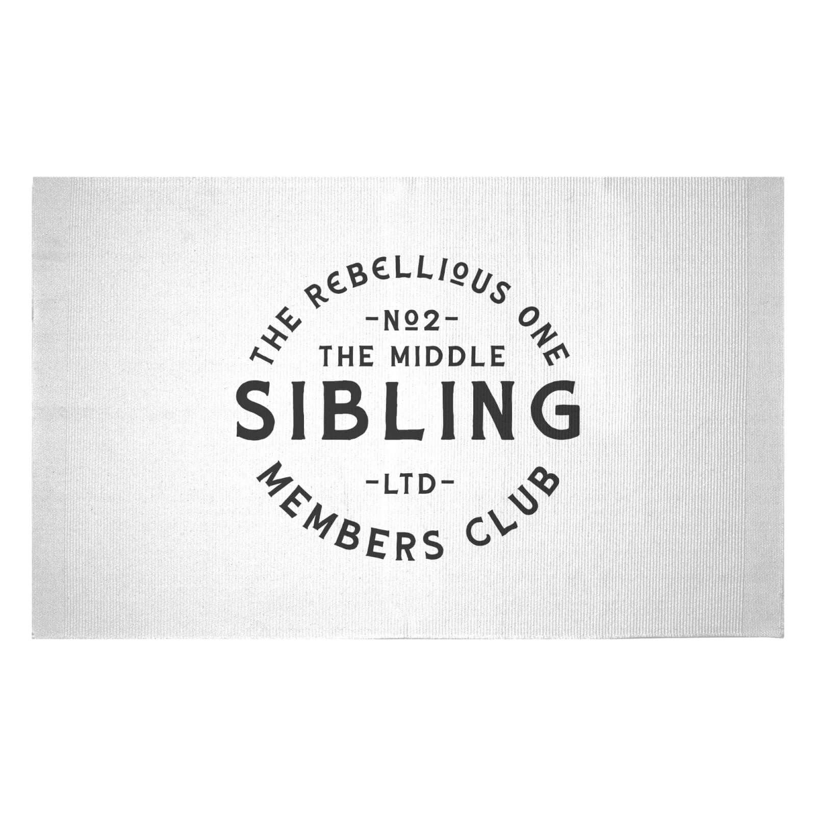 The Middle Sibling The Rebellious One Woven Rug - Small