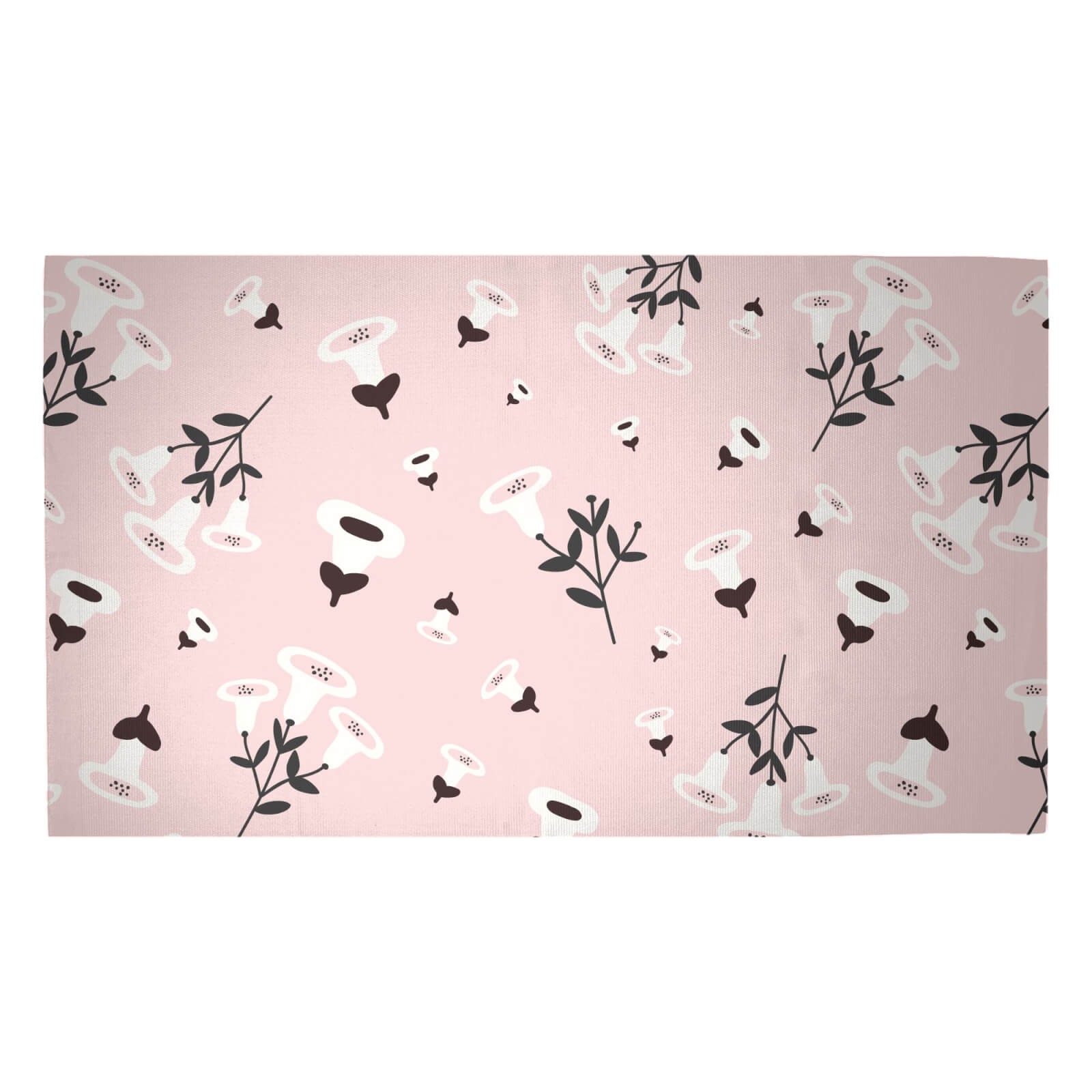 Retro Bell Flowers Woven Rug - Medium