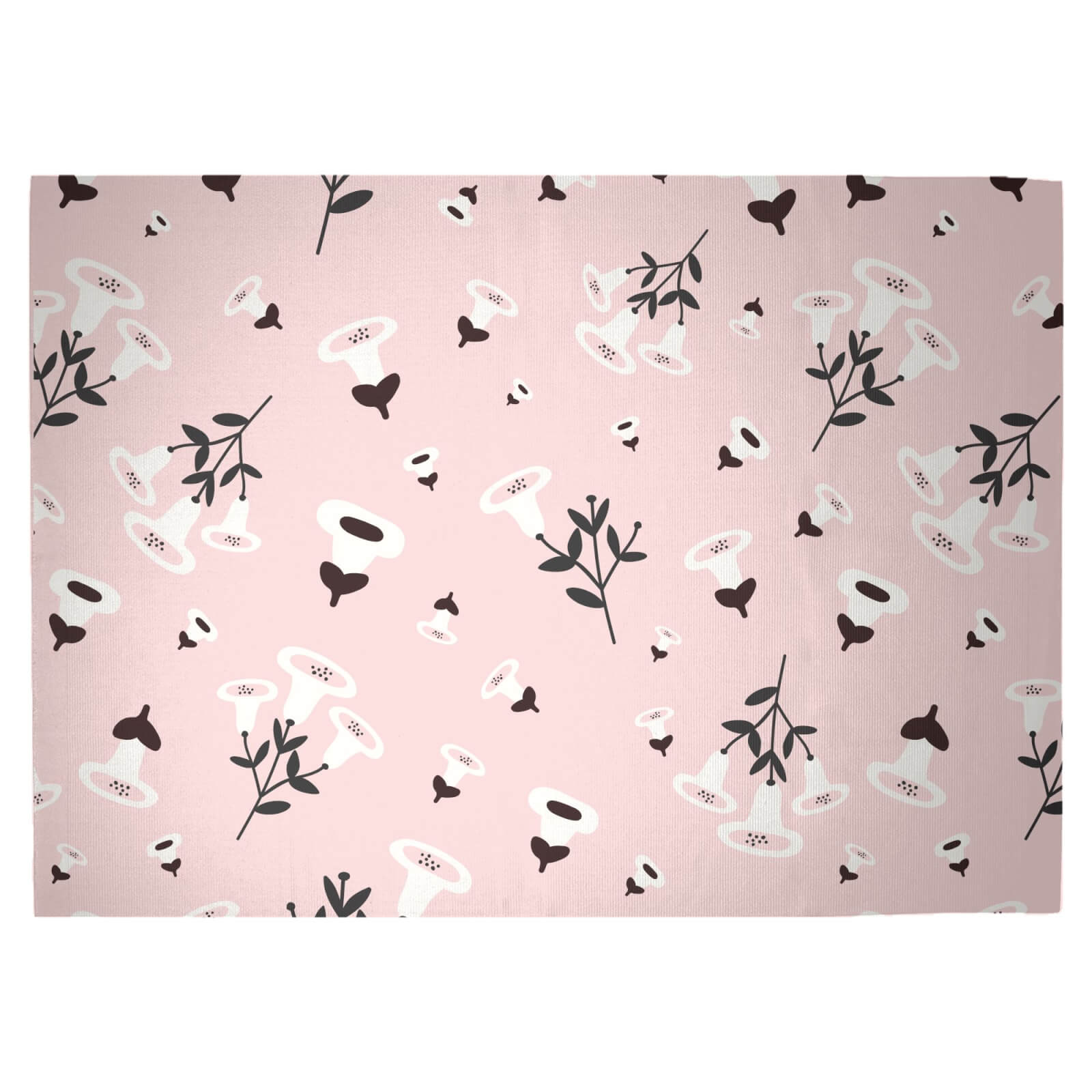 Retro Bell Flowers Woven Rug - Large