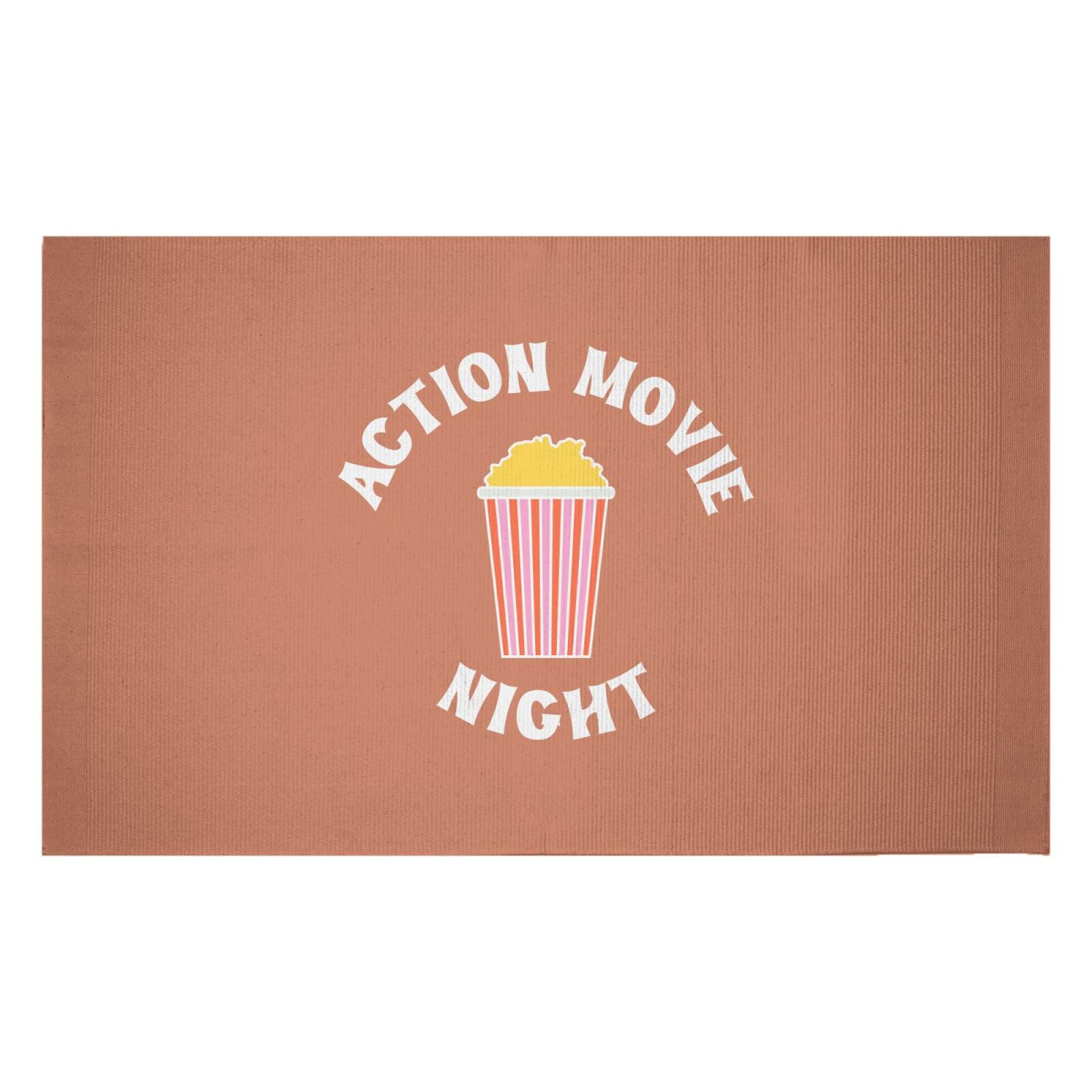 Action Movie Night Woven Rug - Small