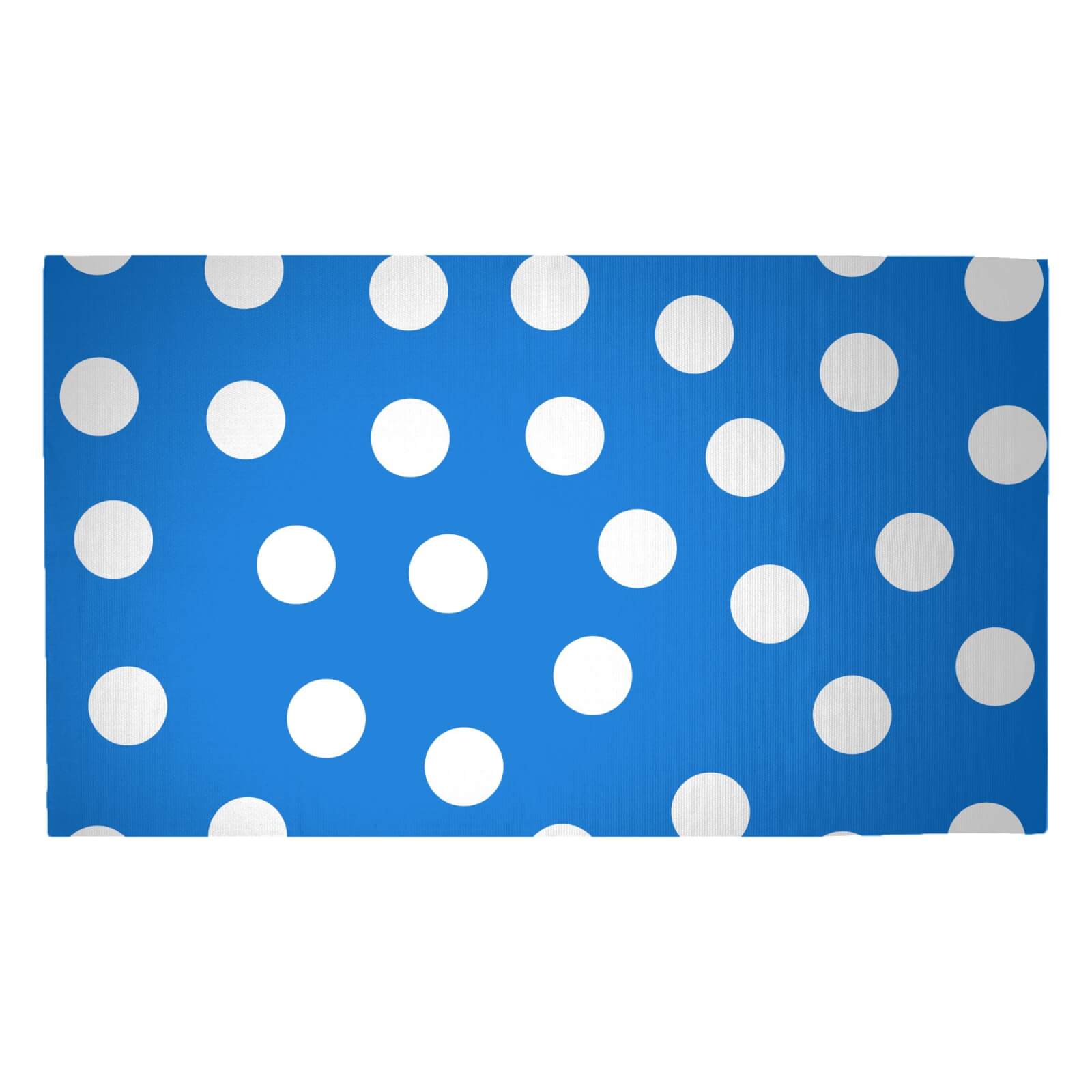 Blue Polka Dots Woven Rug - Medium