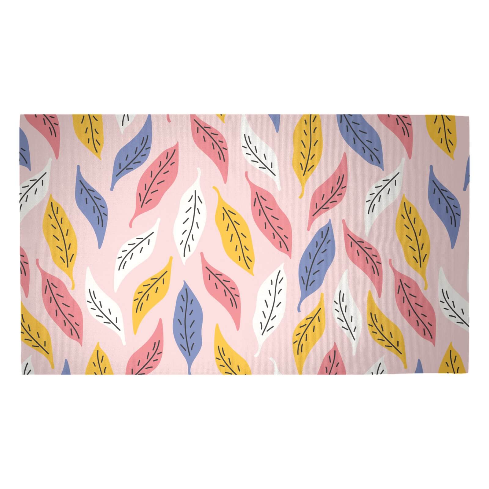 Retro Multi Leaves Woven Rug - Medium