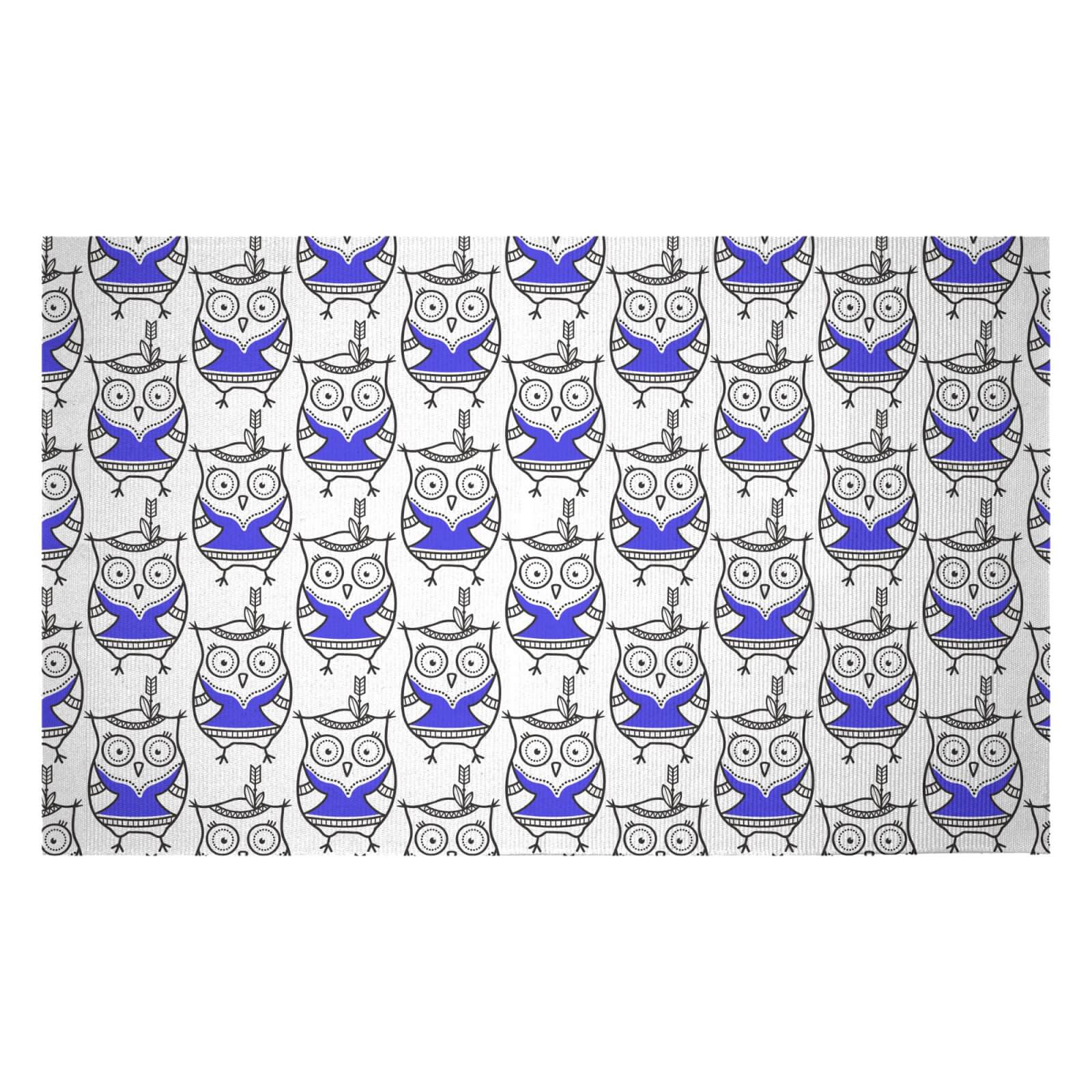 Happy Owl Woven Rug - Small