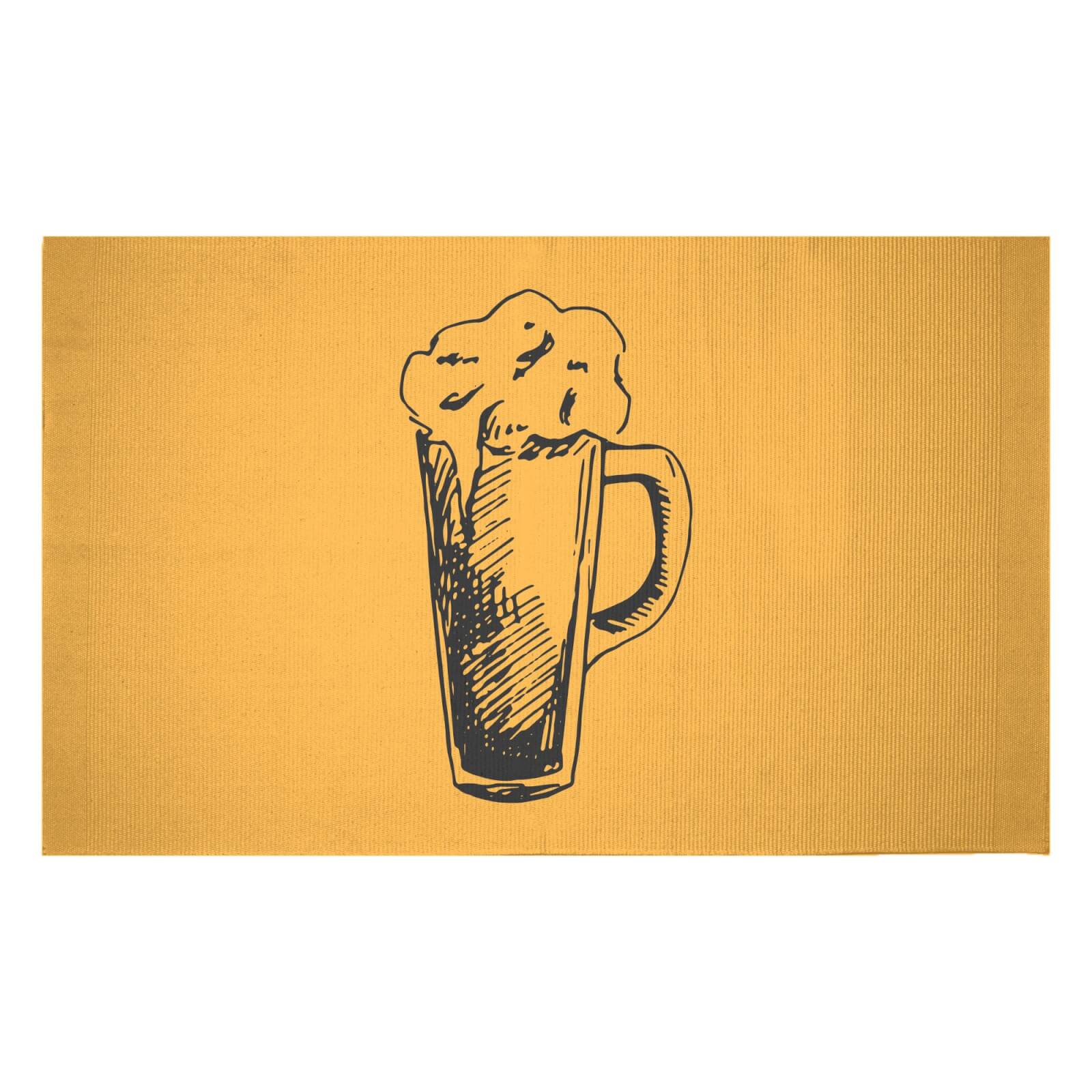 Beer Glass Woven Rug - Small