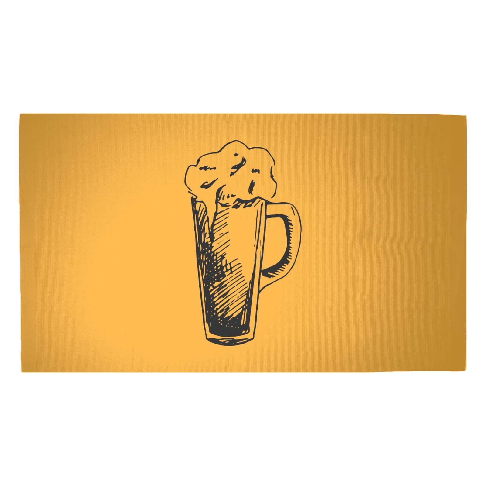 Beer Glass Woven Rug - Medium