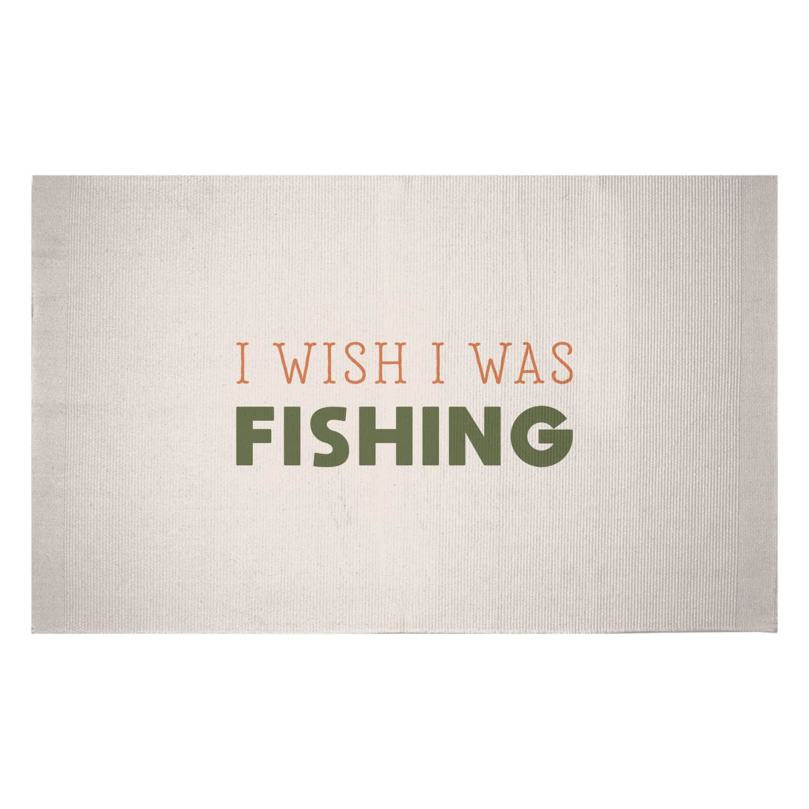 I Wish I Was Fishing Woven Rug - Small