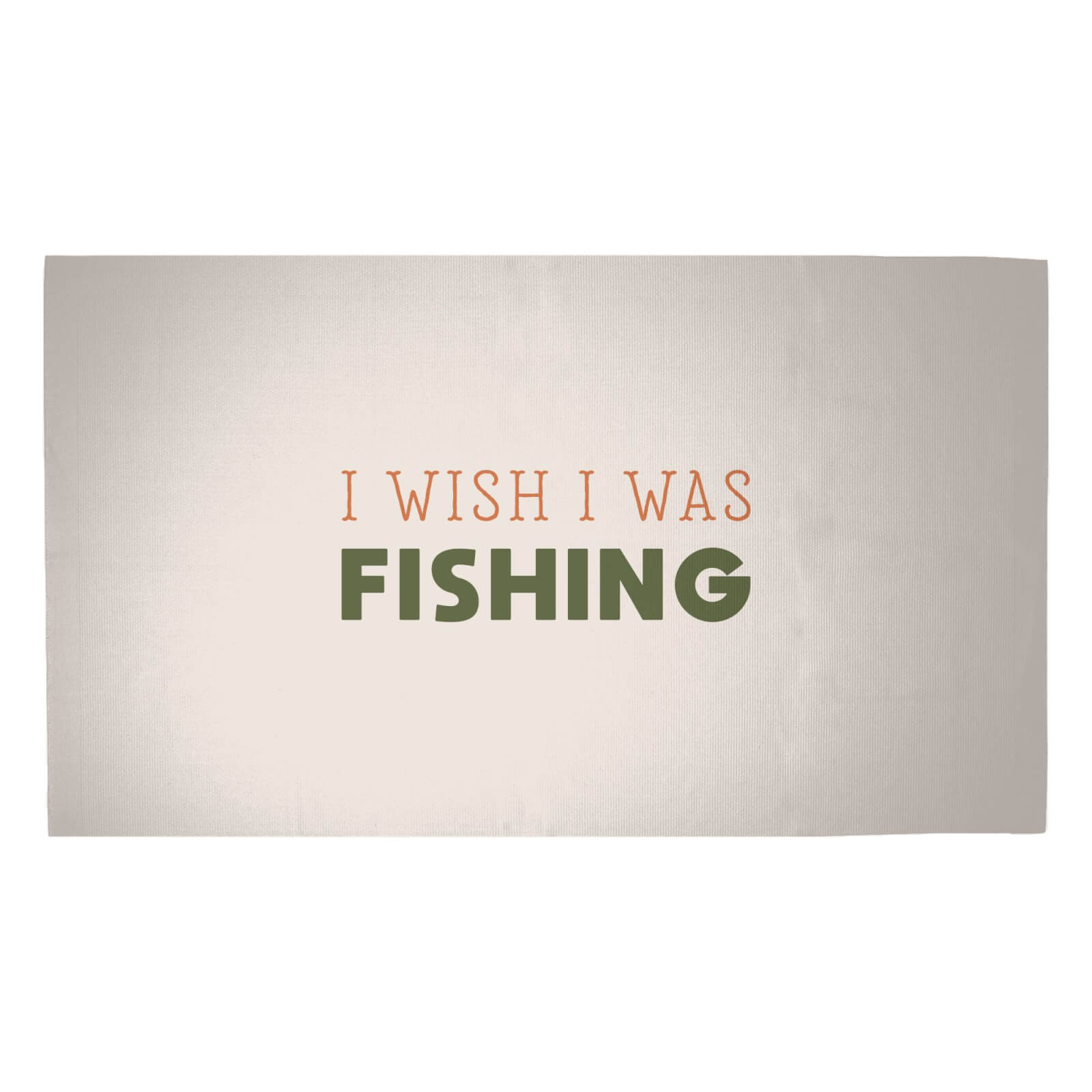 I Wish I Was Fishing Woven Rug - Medium
