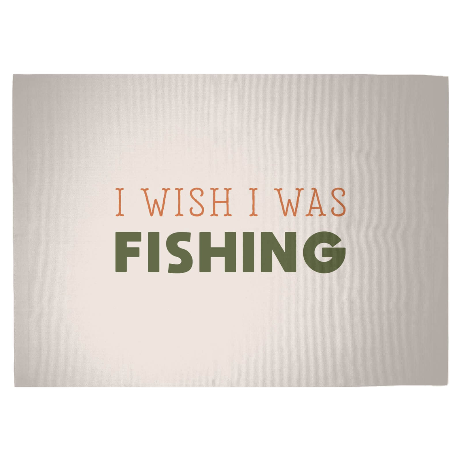 I Wish I Was Fishing Woven Rug - Large