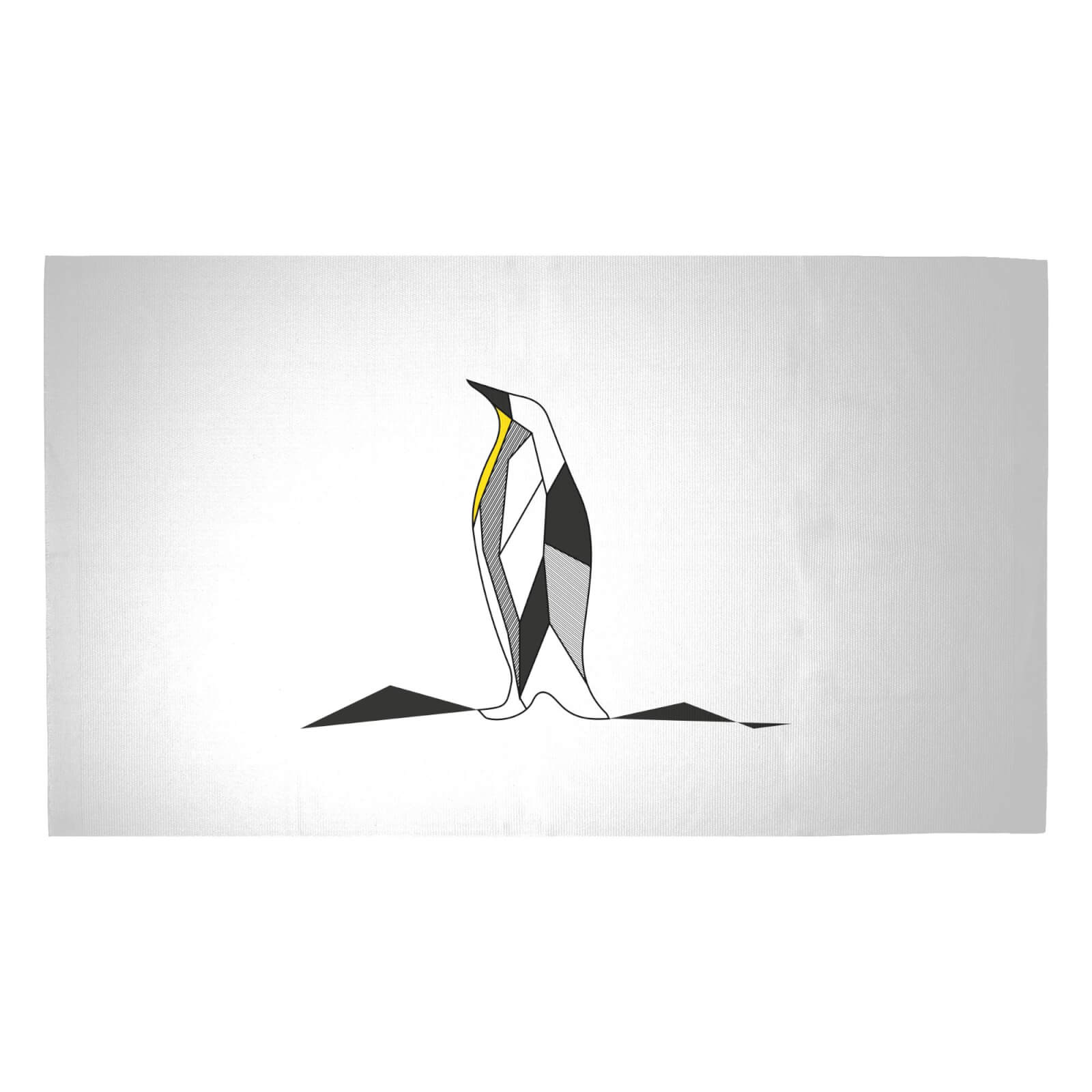 Geometric Penguin Woven Rug - Medium