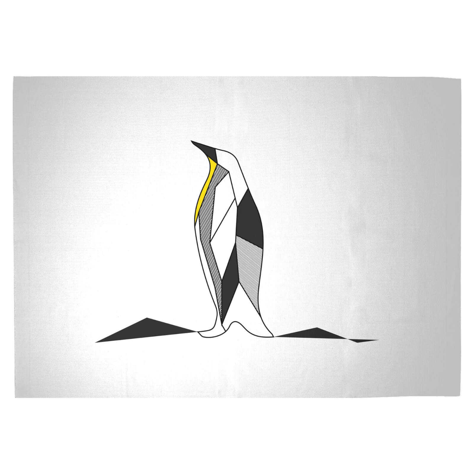 Geometric Penguin Woven Rug - Large