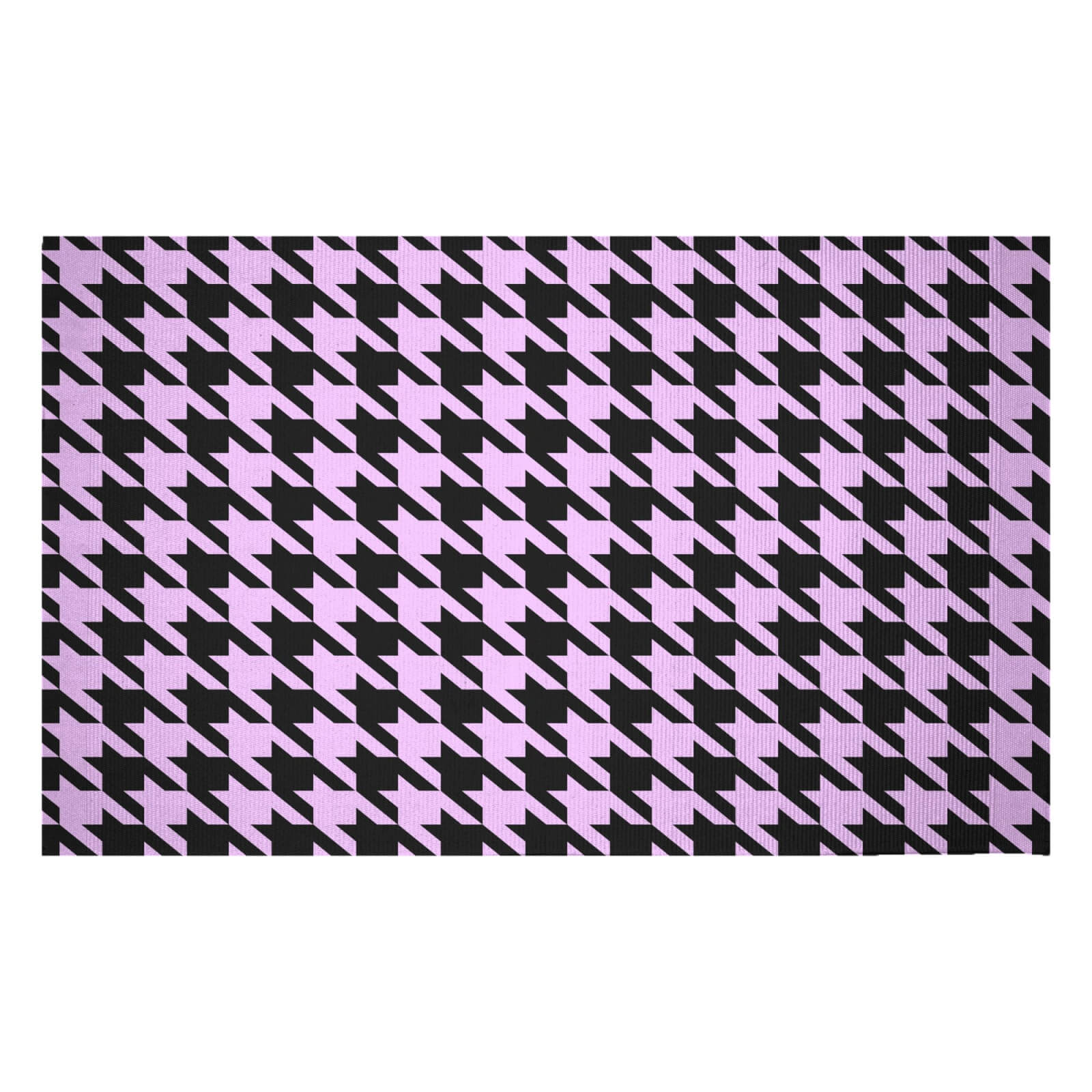 Light Pink Dogtooth Woven Rug - Small