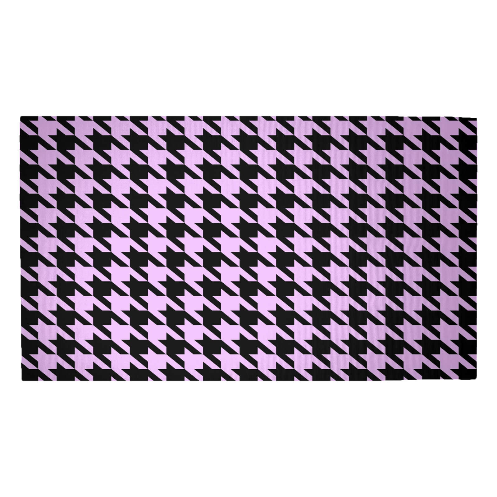 Light Pink Dogtooth Woven Rug - Medium