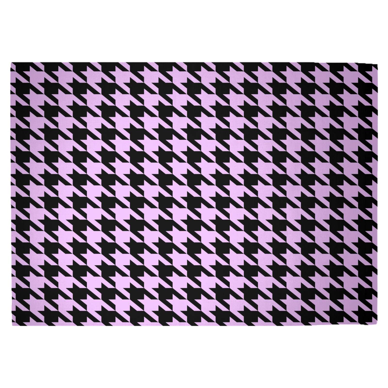 Light Pink Dogtooth Woven Rug - Large