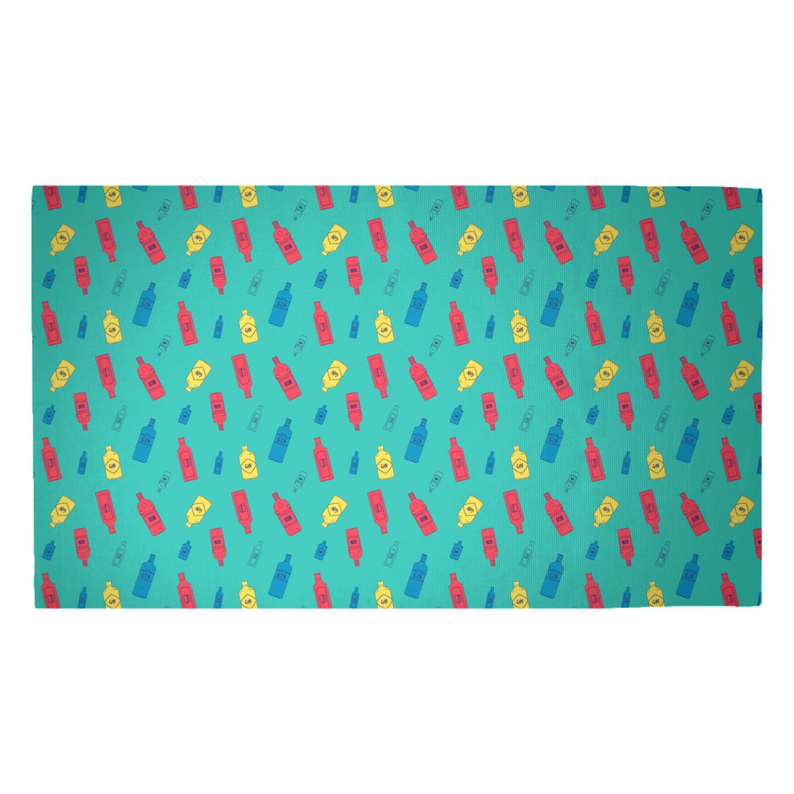 Gin Bottles Woven Rug - Medium