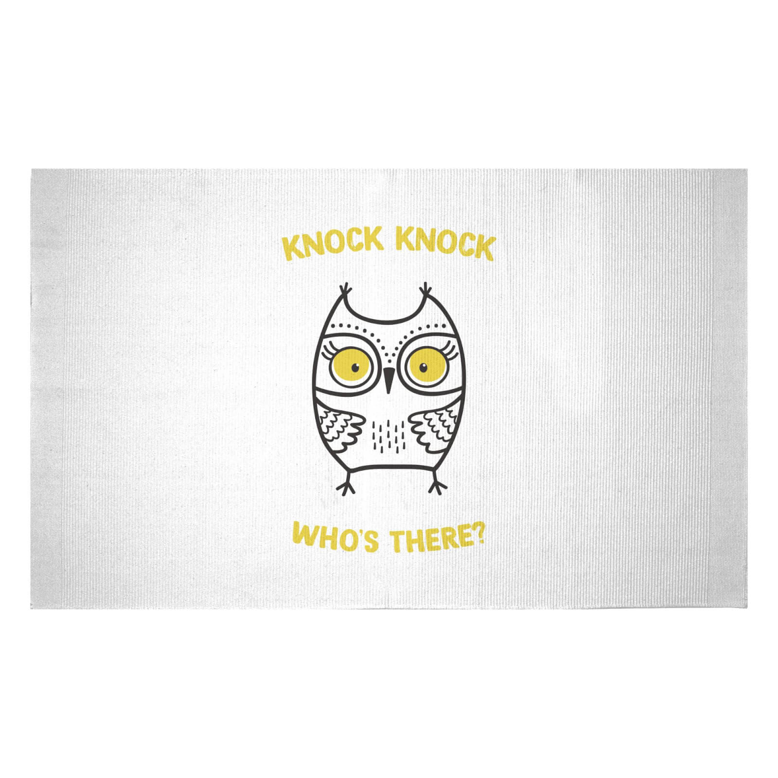 Knock Knock Who's There? Woven Rug - Small